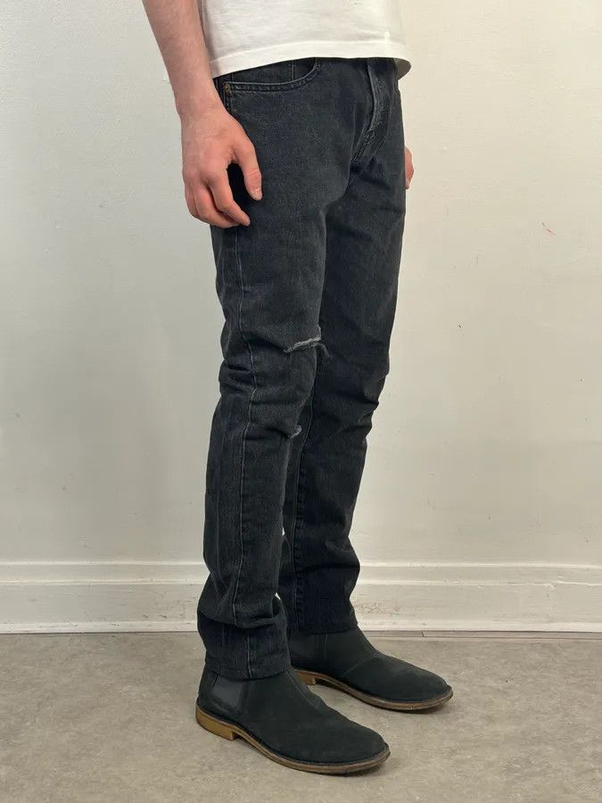 Saint Laurent Paris FW2015 Saint Laurent Black Denim Distressed Jeans Size US 32 / EU 48 - 3 Thumbnail