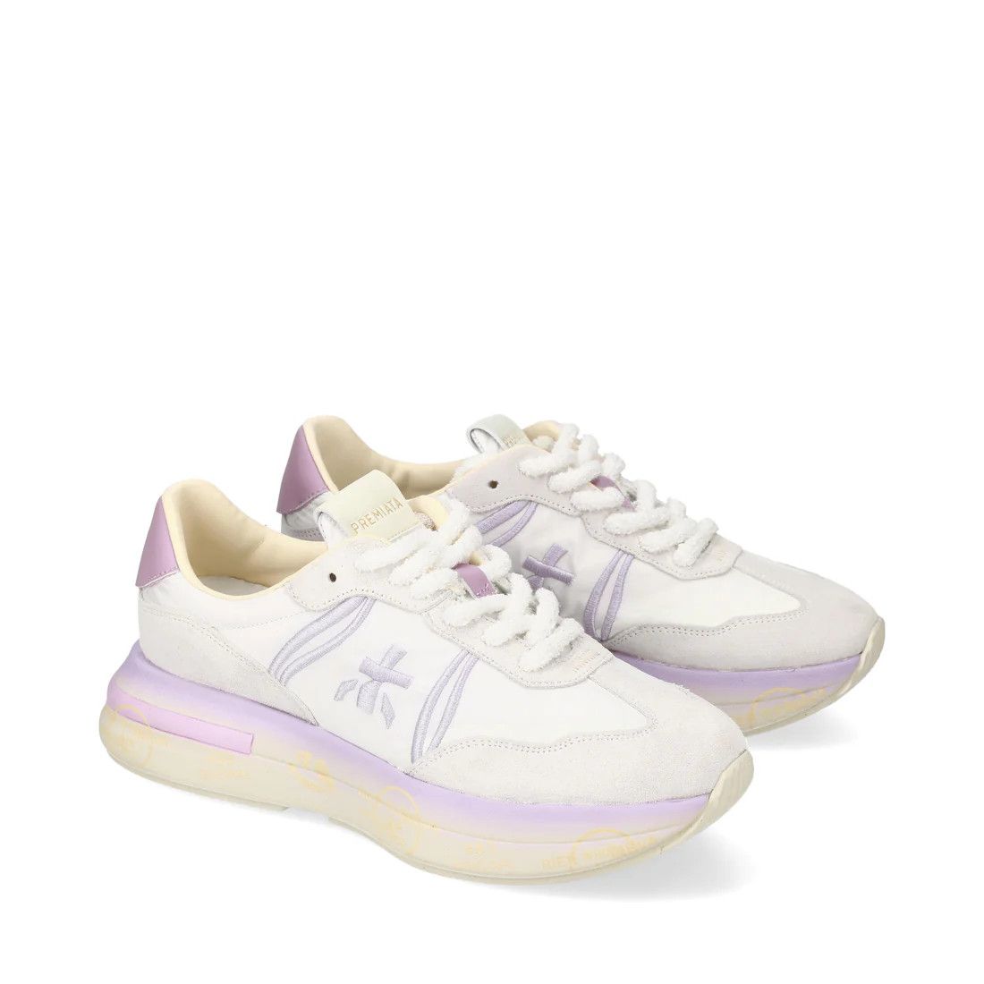 Premiata o1B3y1r0426 Cassie Sneakers in White/Purple Size US 11 / IT 41 - 3 Thumbnail