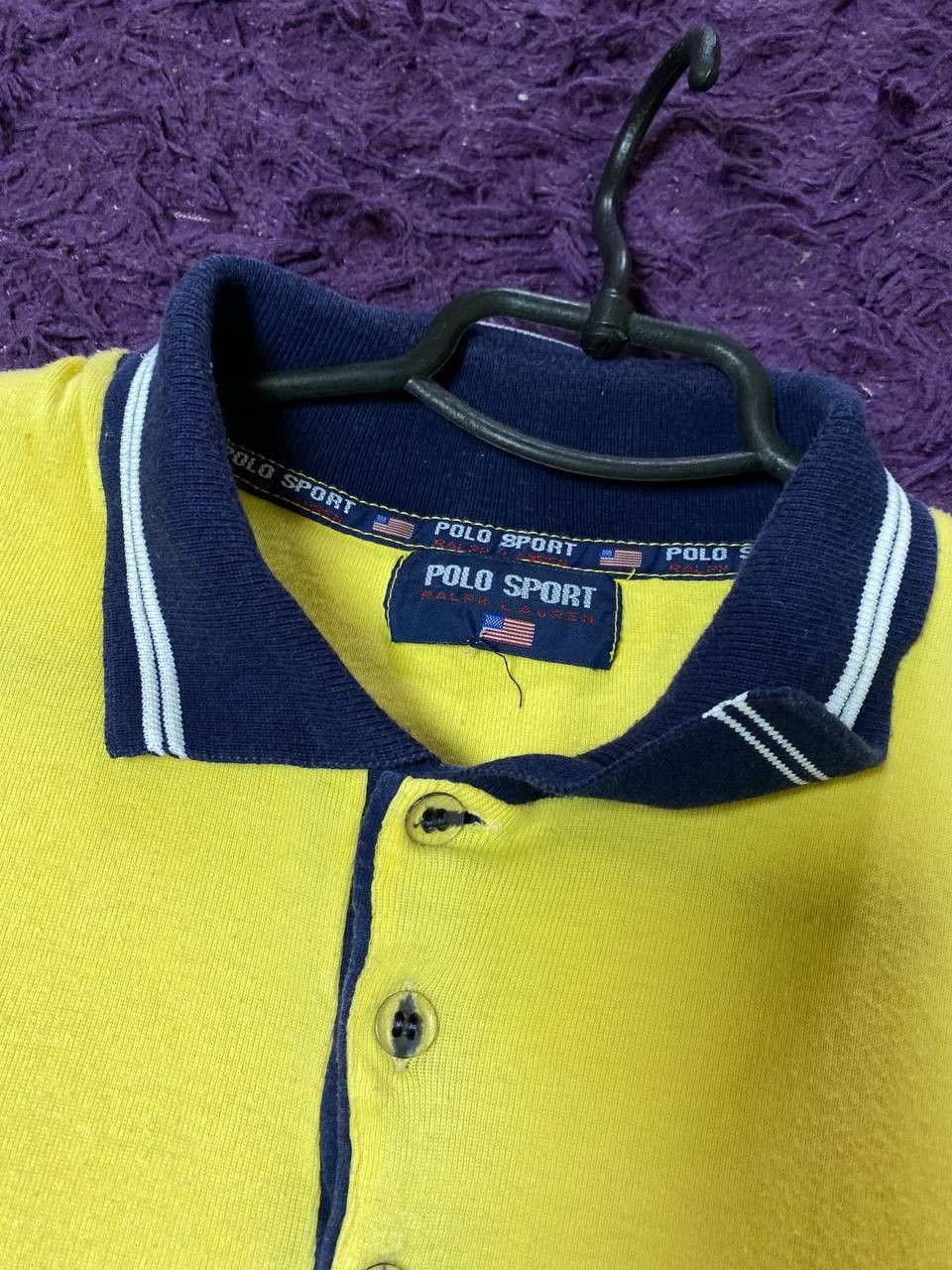 Polo Ralph Lauren Vintage yellow T-Shirts Polo sport Ralph Lauren Y2K Size US M / EU 48-50 / 2 - 2 Thumbnail