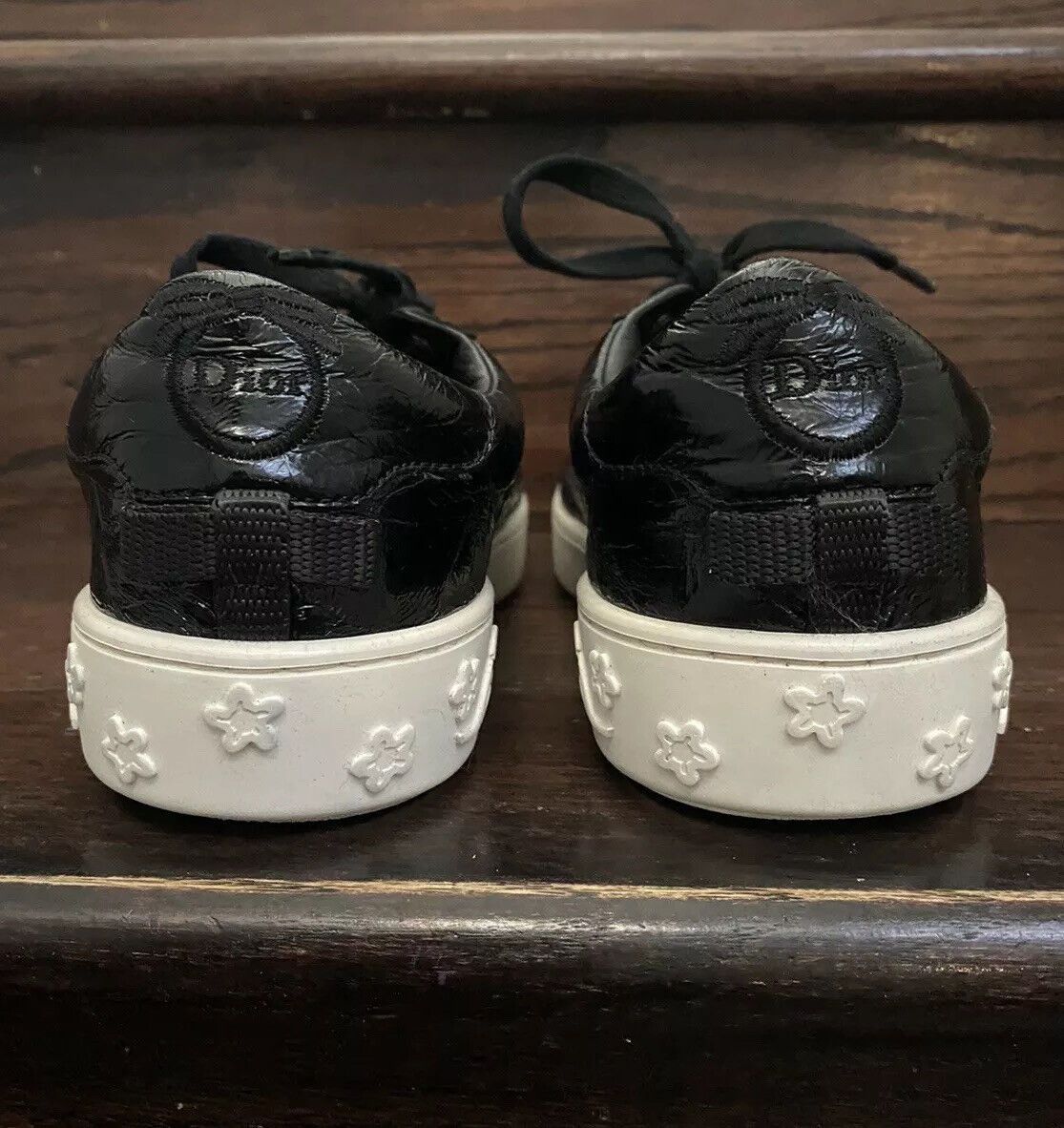 Dior Crinkled Patent Leather Move Low Top Sneakers Size 38.5 Size US 8.5 / IT 38.5 - 4 Thumbnail