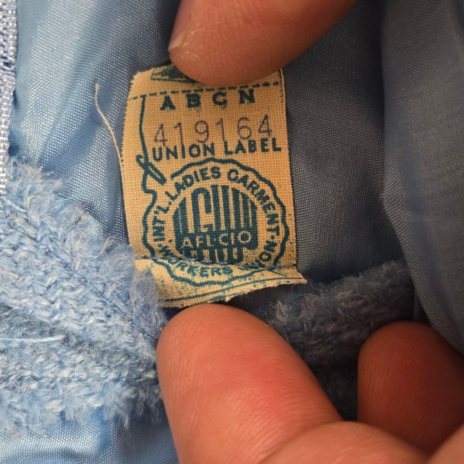 Vintage 50s Light Blue USA Union Made Rockabilly Wool Dress Size 2 Size XS / US 0-2 / IT 36-38 - 6 Thumbnail