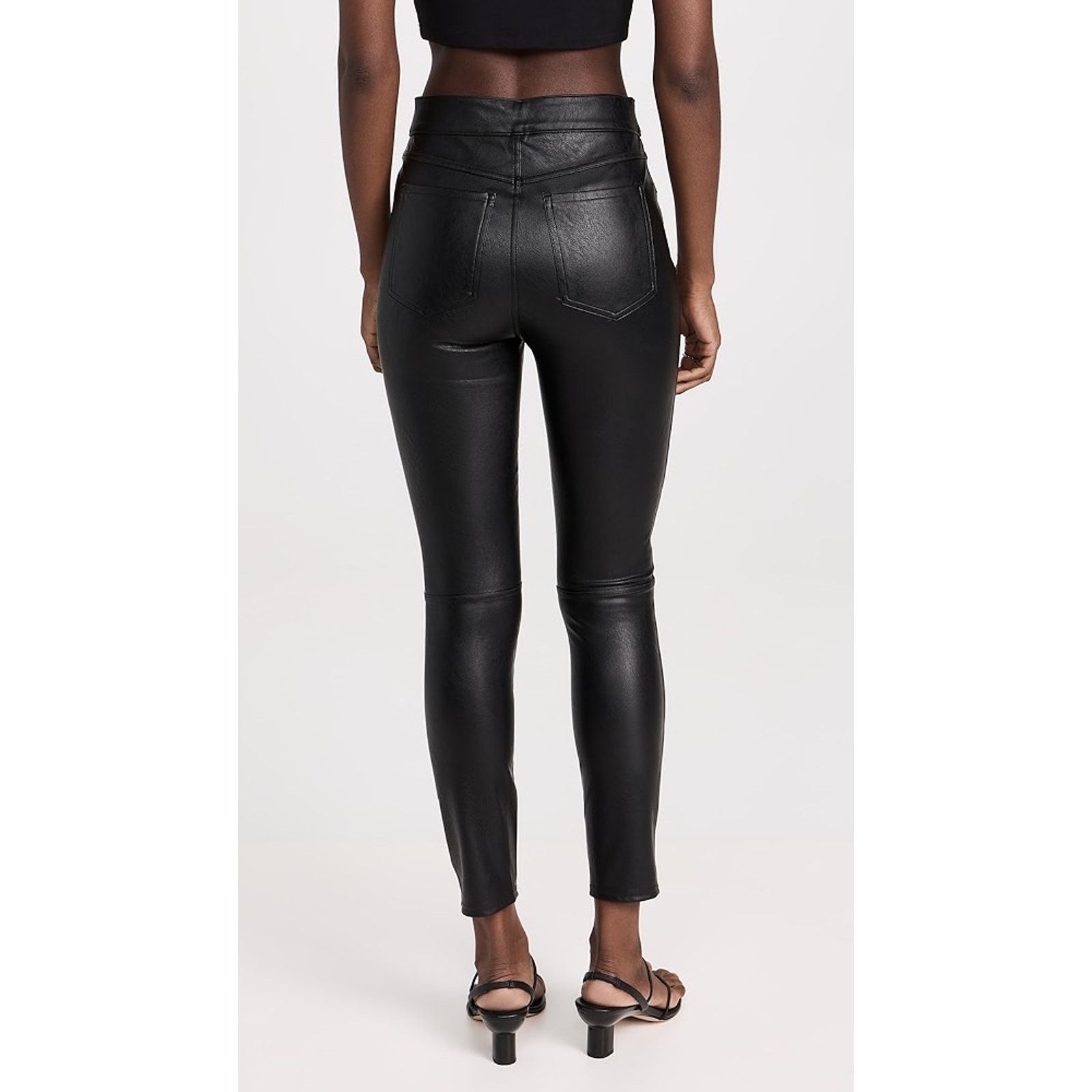 Spanx NWT Spanx II Ankle Skinny Luxe Black Faux Leather Pant Size 27" / US 4 / IT 40 - 5 Thumbnail