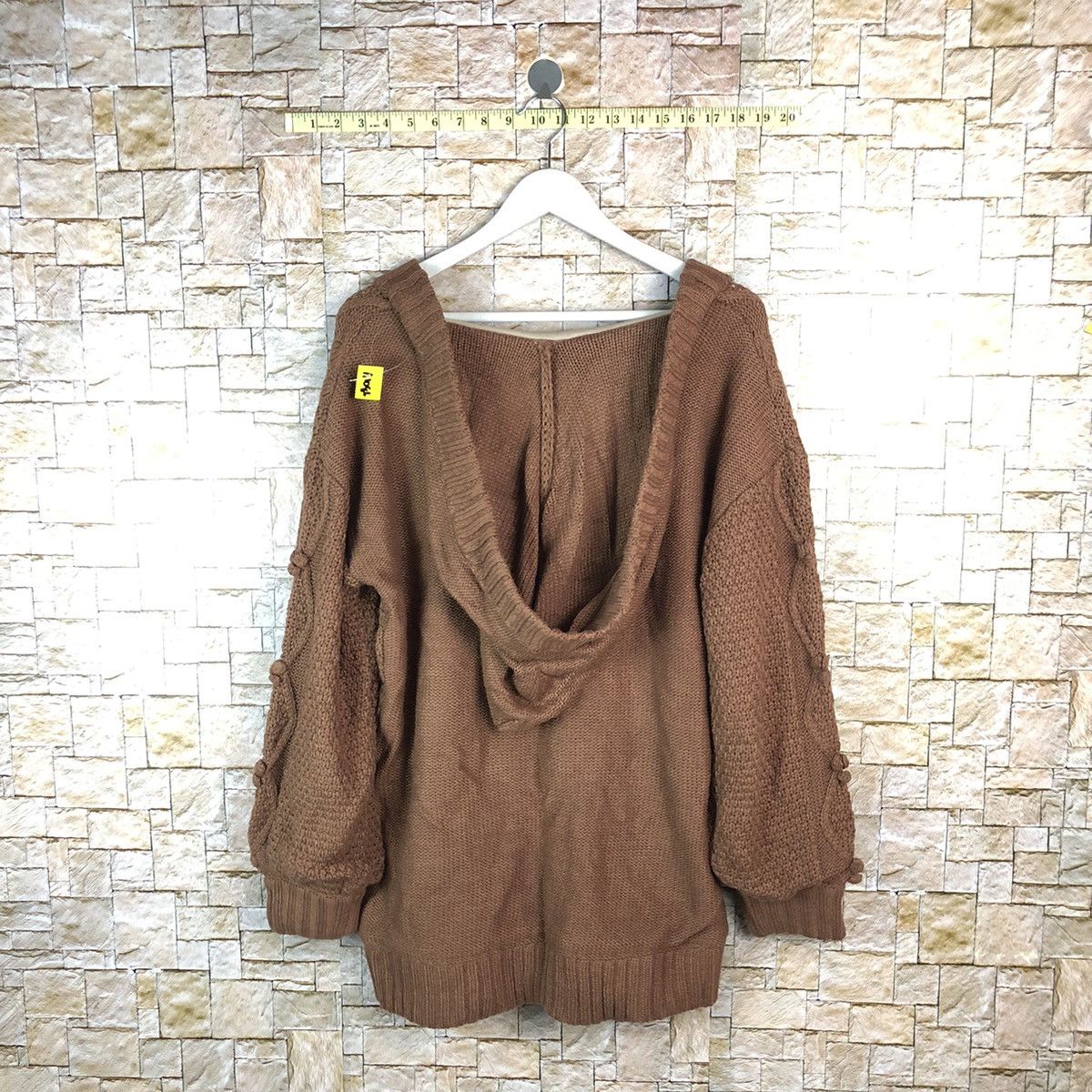 Japanese Brand Pattern Cardigan aran isle cable Knitwear Hoodie #A1086 Size L / US 10 / IT 46 - 13 Thumbnail
