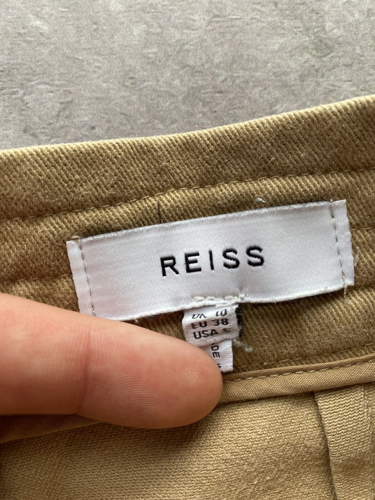 Reiss Rare Reiss Mini Denim Ruffle Skirt Navy Beige Size 6 Size 28" / US 6 / IT 42 - 10 Thumbnail