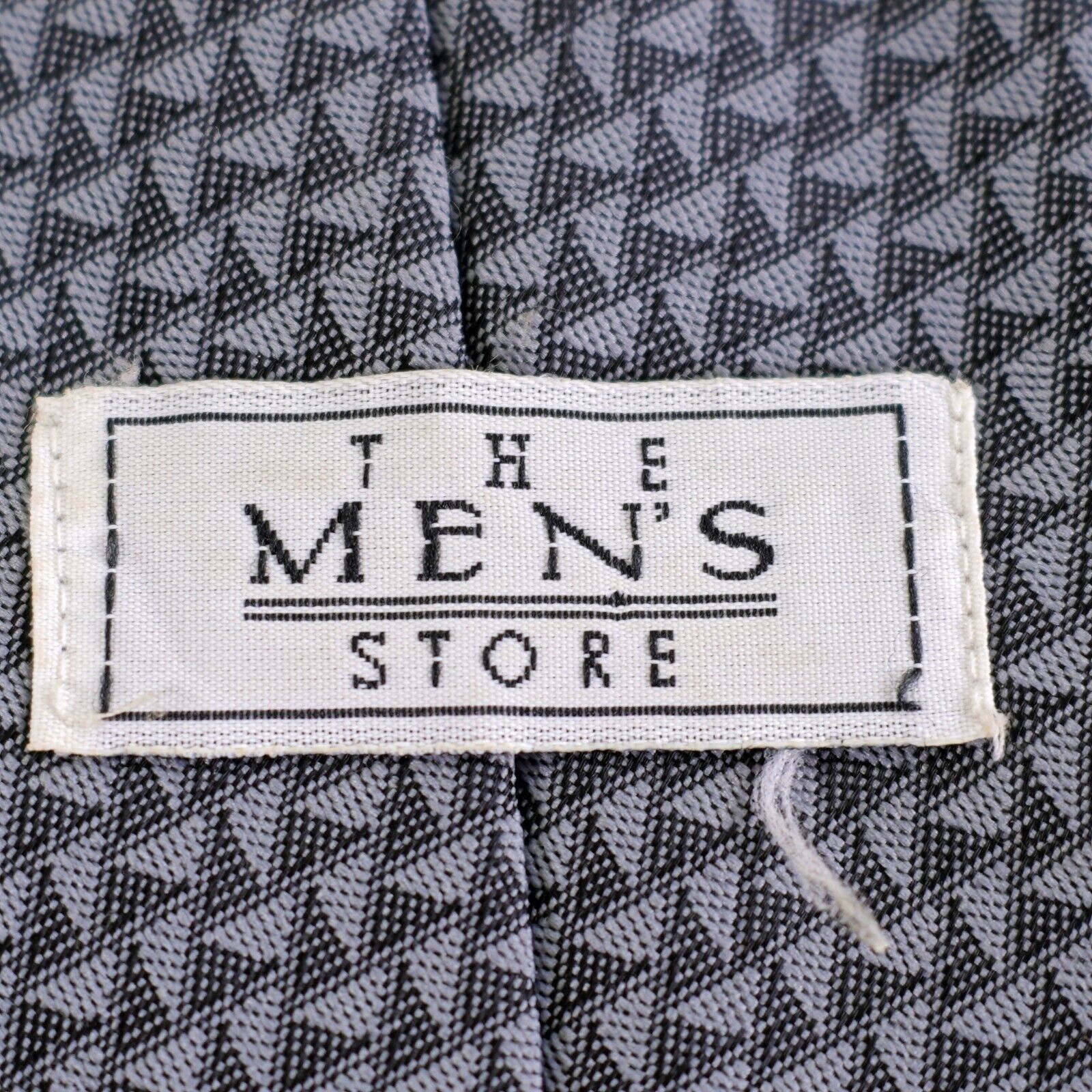 Designer The Men's Store Gray Silk Geometric Polyester Tie Size ONE SIZE - 3 Thumbnail
