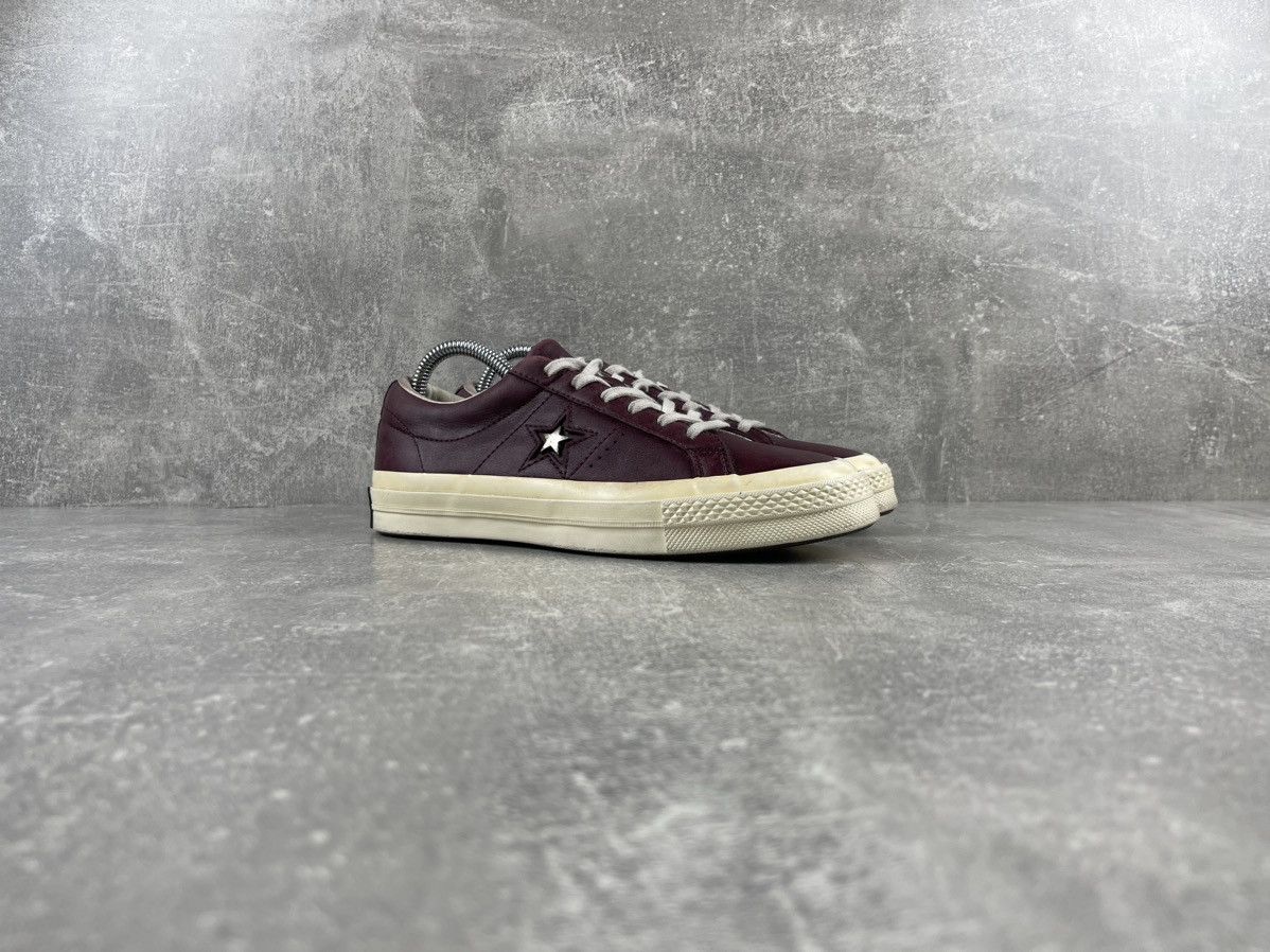 Converse × Vintage Vintage Converse One Star Burgundy Leather Sneakers Shoes Size US 5 / IT 35 - 2 Thumbnail