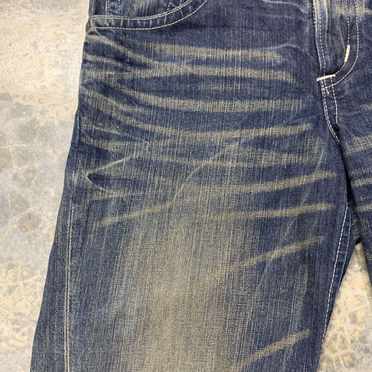 Edwin × If Six Was Nine × Japanese Brand Vintage Edwin Blue Trip Clawmark Twisted Leg Jean Size US 33 - 6 Thumbnail