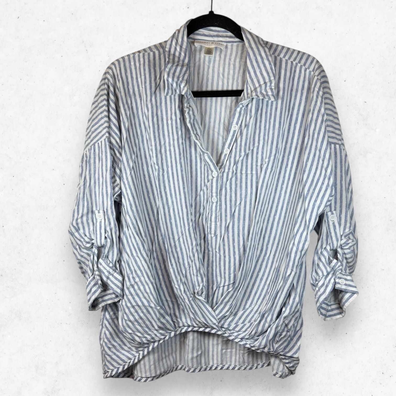 Other Floral & Vine by Spense Collar Blouse Women's L Cinch Front Size L / US 10 / IT 46 - 1 Thumbnail