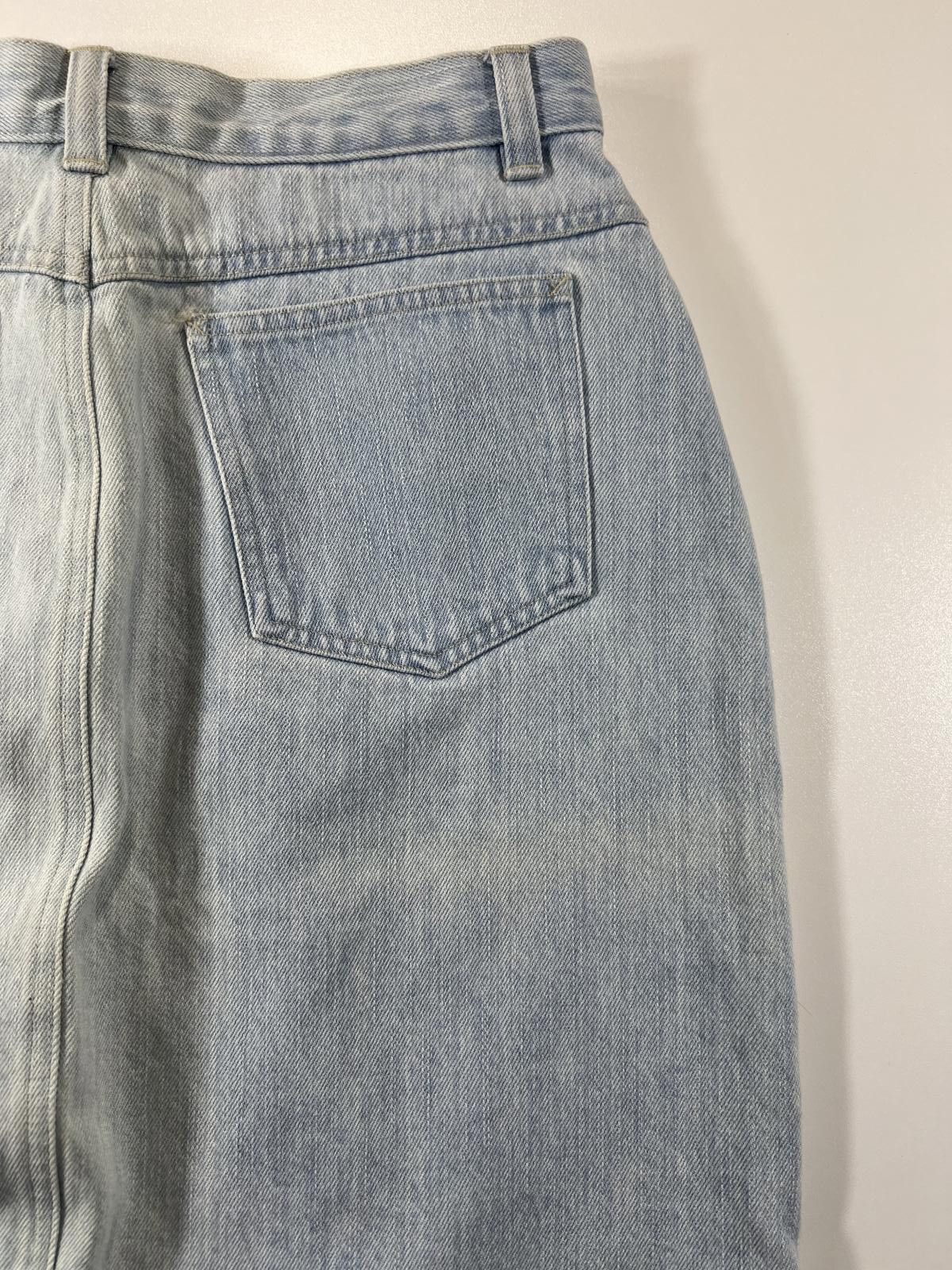 Unknown London Vintage Gloria Vanderbilt Light Blue Denim Skirt Size 34" / US 12 / IT 48 - 10 Thumbnail