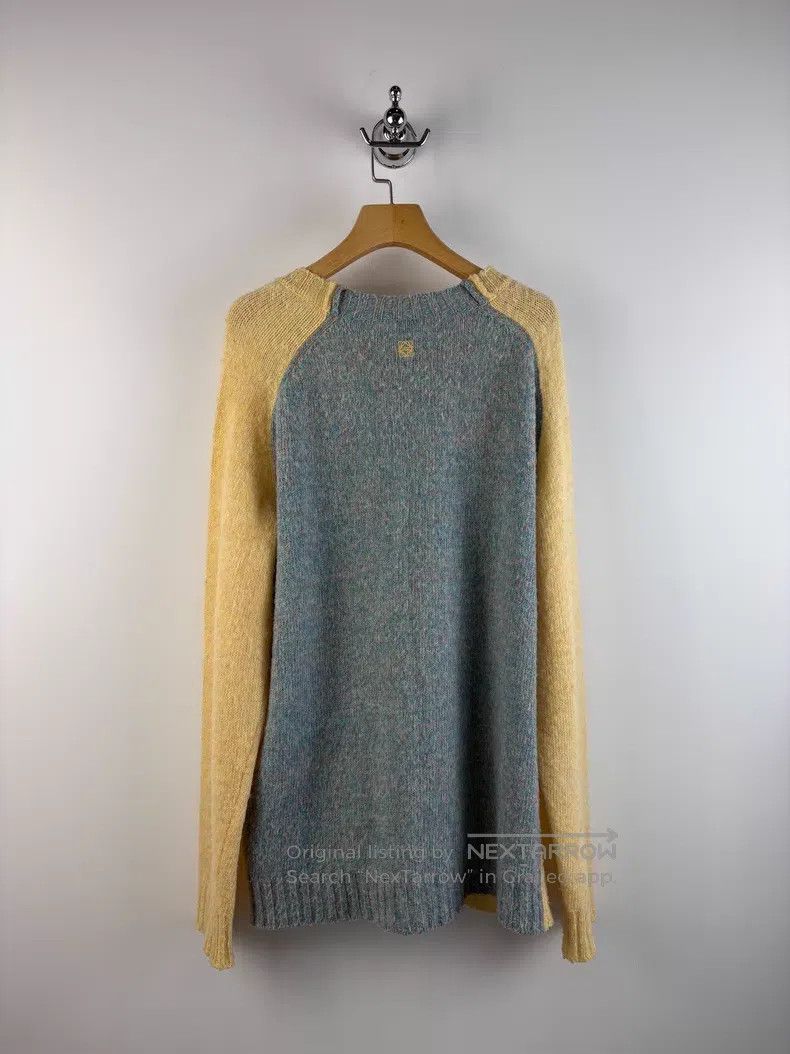 Loewe Loewe Blue and Yellow Color-block Embroidered Logo Wool Sw Size M / US 6-8 / IT 42-44 - 2 Thumbnail