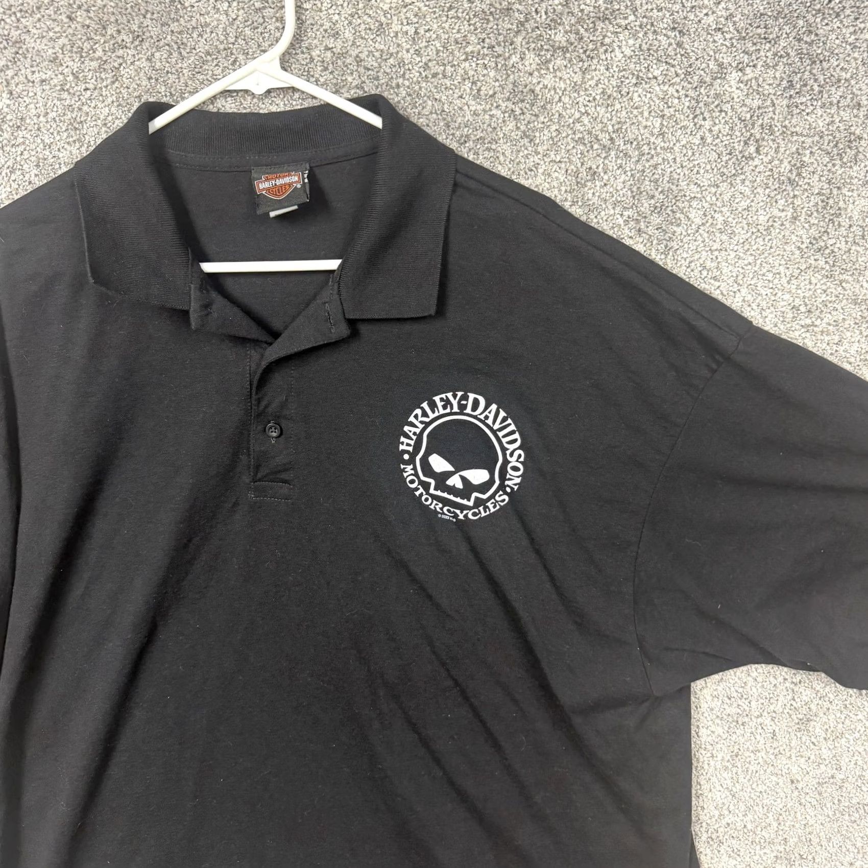 Harley Davidson Harley-Davidson Polo Shirt 3XL Skull Military Overseas Tour Biker Shirt Mens Short Sleeve Size US XXL / EU 58 / 5 - 2 Thumbnail