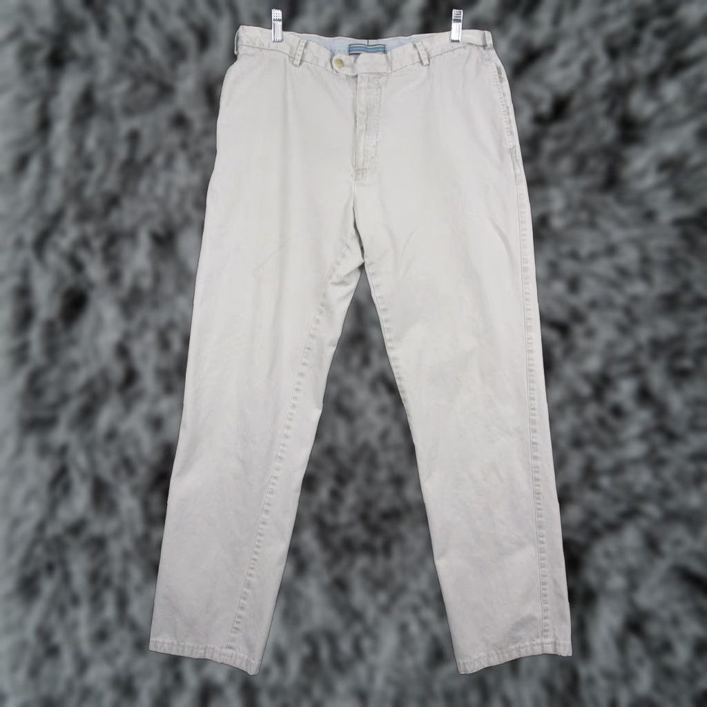 Peter Millar Peter Millar Pants Mens 35x30 Beige Chino Straight Leg Cotton Twill Casual Size US 35 - 1 Thumbnail