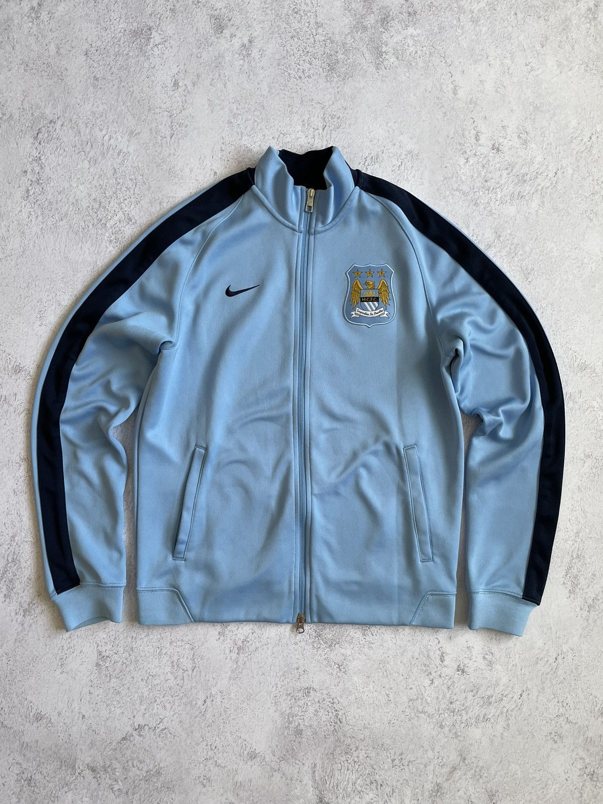 Nike Nike Manchester City 2014/2015 Blue Full Zip Training Jacket Size US M / EU 48-50 / 2 - 2 Thumbnail