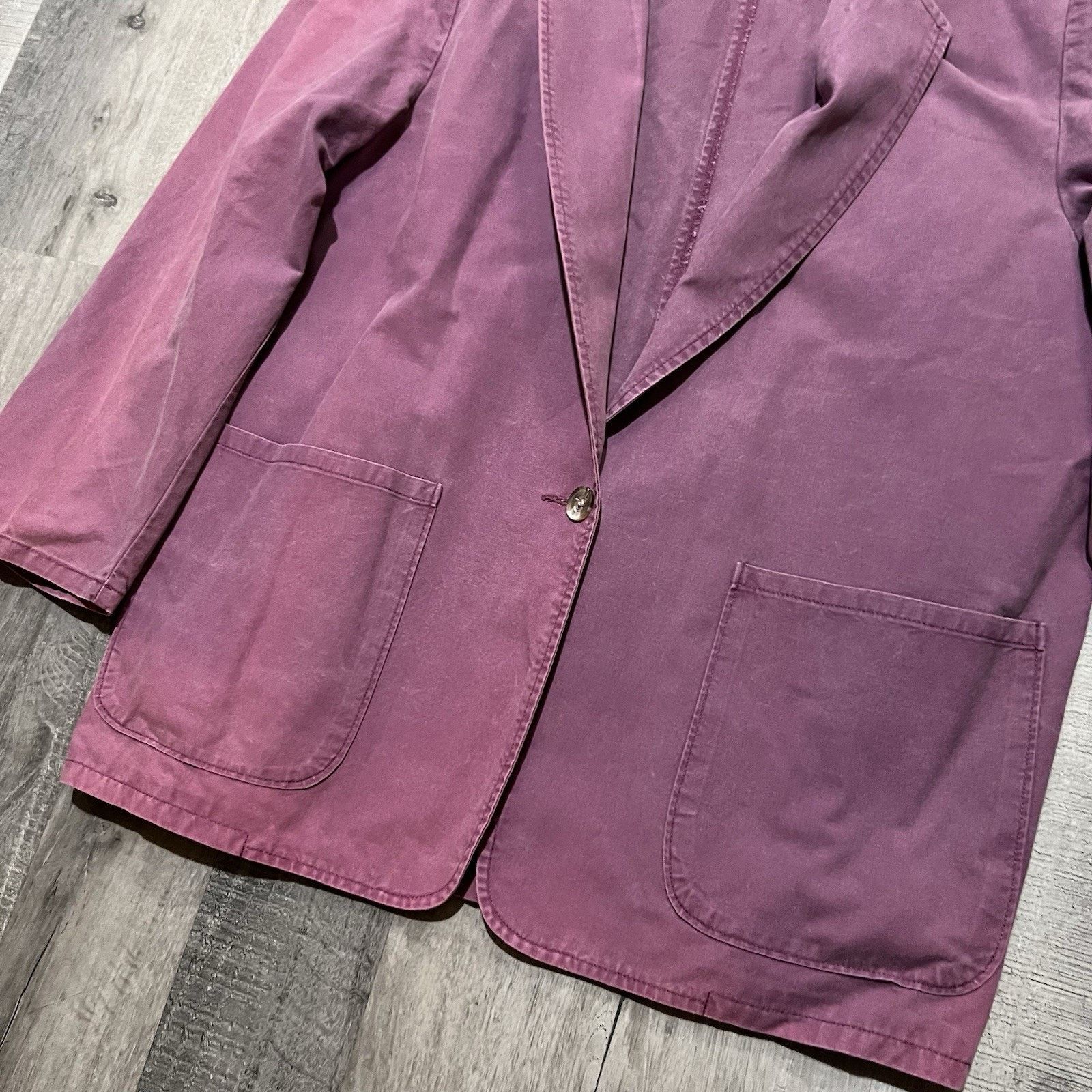 L.L. Bean Vintage LL Bean Safari Jacket Sun Faded Pink Canvas Coat Size L / US 10 / IT 46 - 4 Thumbnail