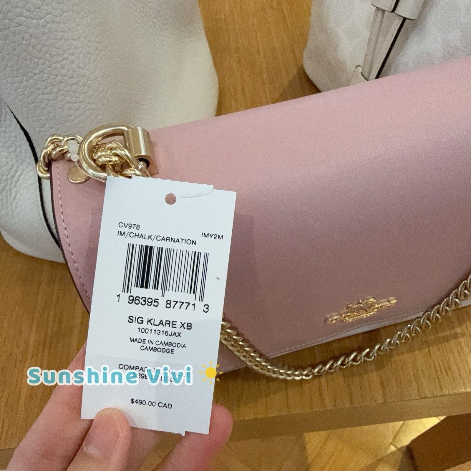 Coach Coach Klare Crossbody Bag CV978 IM/CHALK/CARNATION Size ONE SIZE - 3 Thumbnail