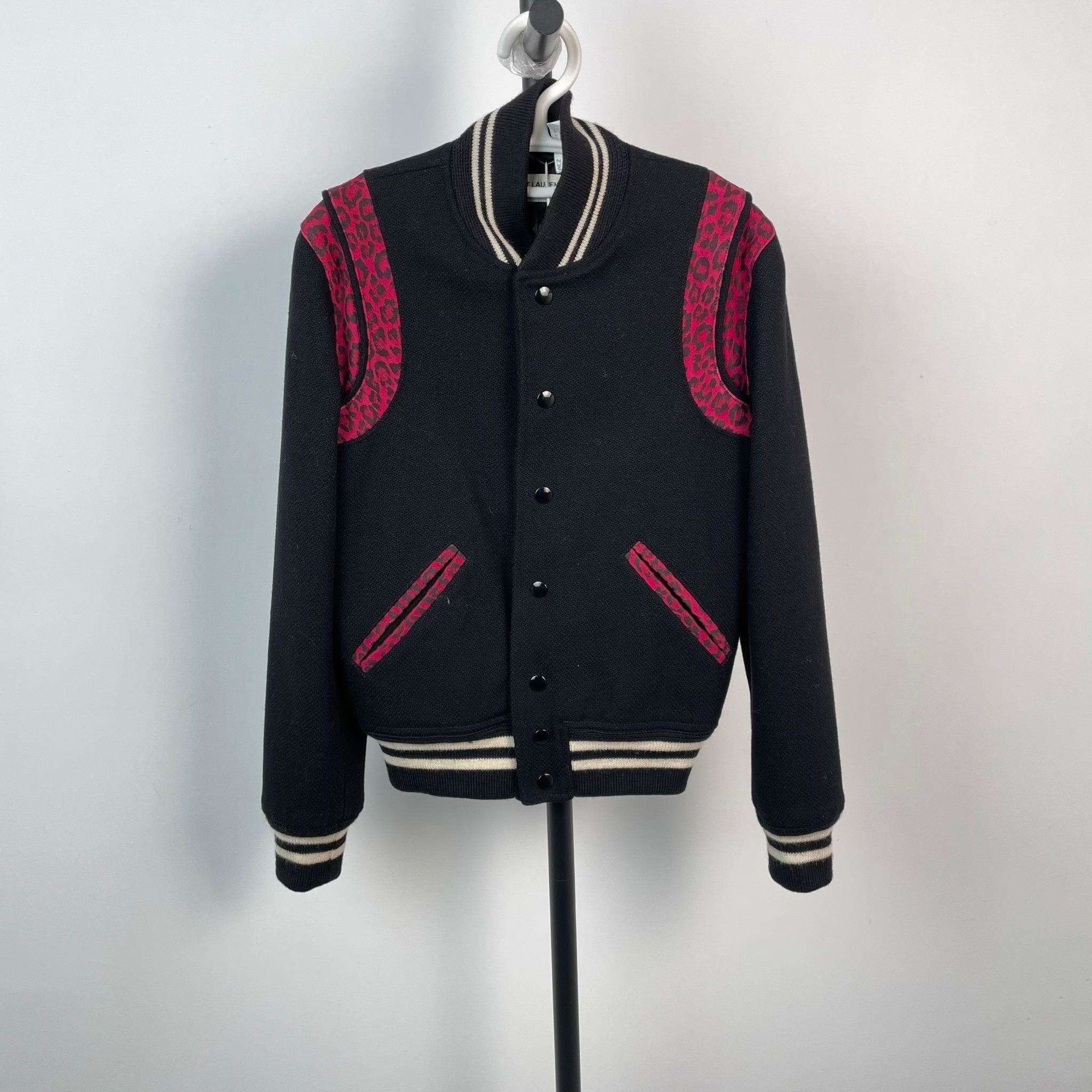 Saint Laurent Paris Saint Laurent Black Baseball Jacket Size M / US 6-8 / IT 42-44 - 1 Thumbnail