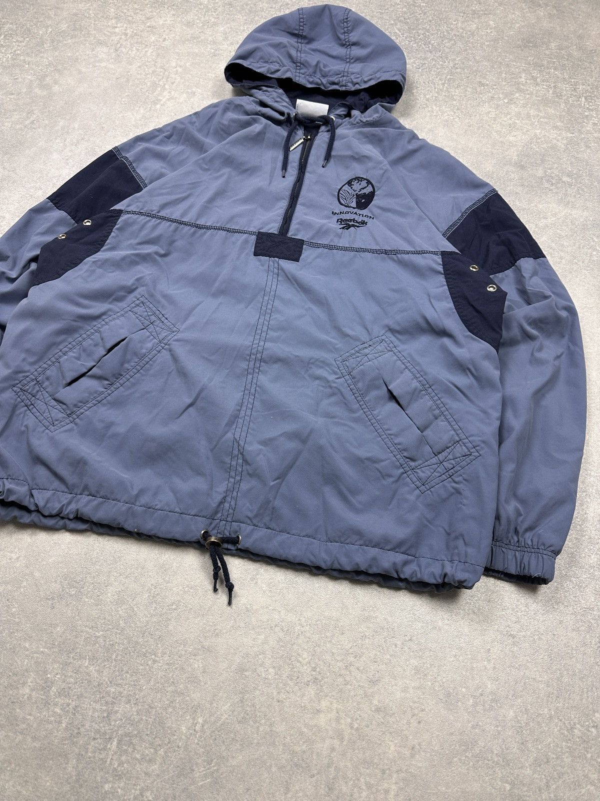 Reebok × Vintage Vintage Reebok Jacket 1/3 zip center logo Size US XL / EU 56 / 4 - 9 Thumbnail