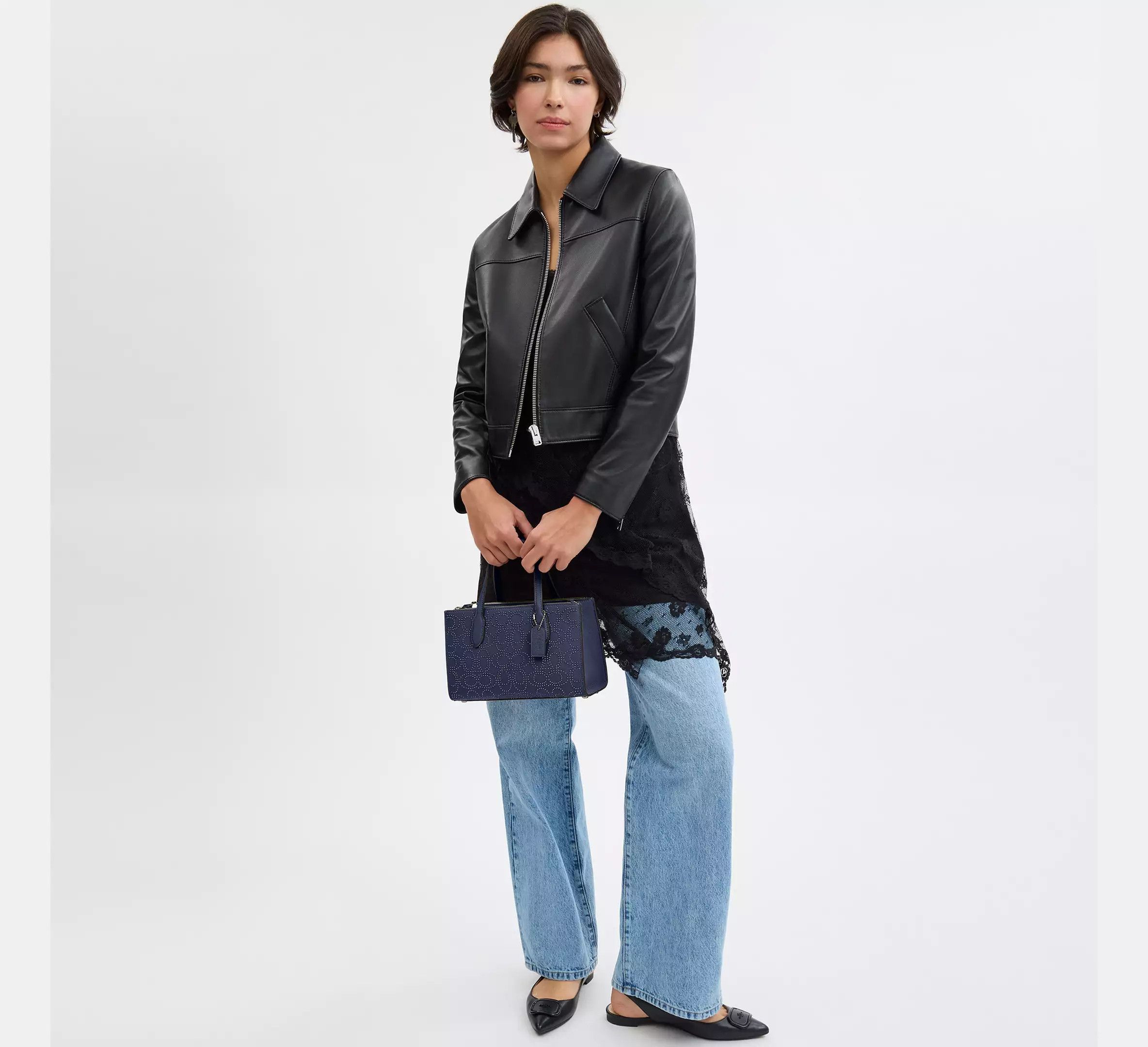 Coach Nina Small Tote Bag With Signature Rivets CX266 Size ONE SIZE - 7 Thumbnail