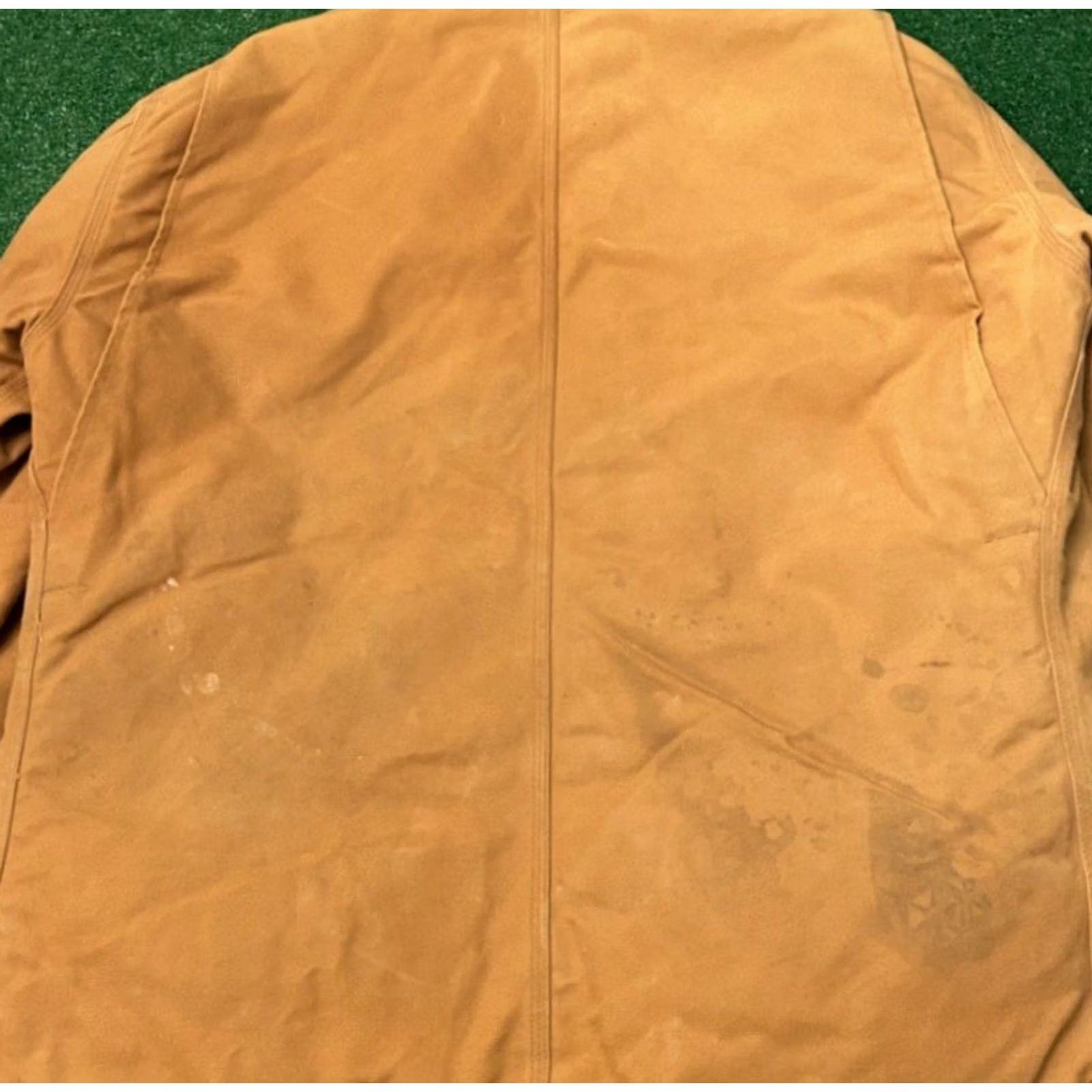 Carhartt VINTAGE Carhartt Jacket J002 BRN Traditional Jacket 2XL Tan Brown Quilt Line Workwear Mens Jazz 90s Hip Hop USA Detroit Size US XXL / EU 58 / 5 - 4 Thumbnail