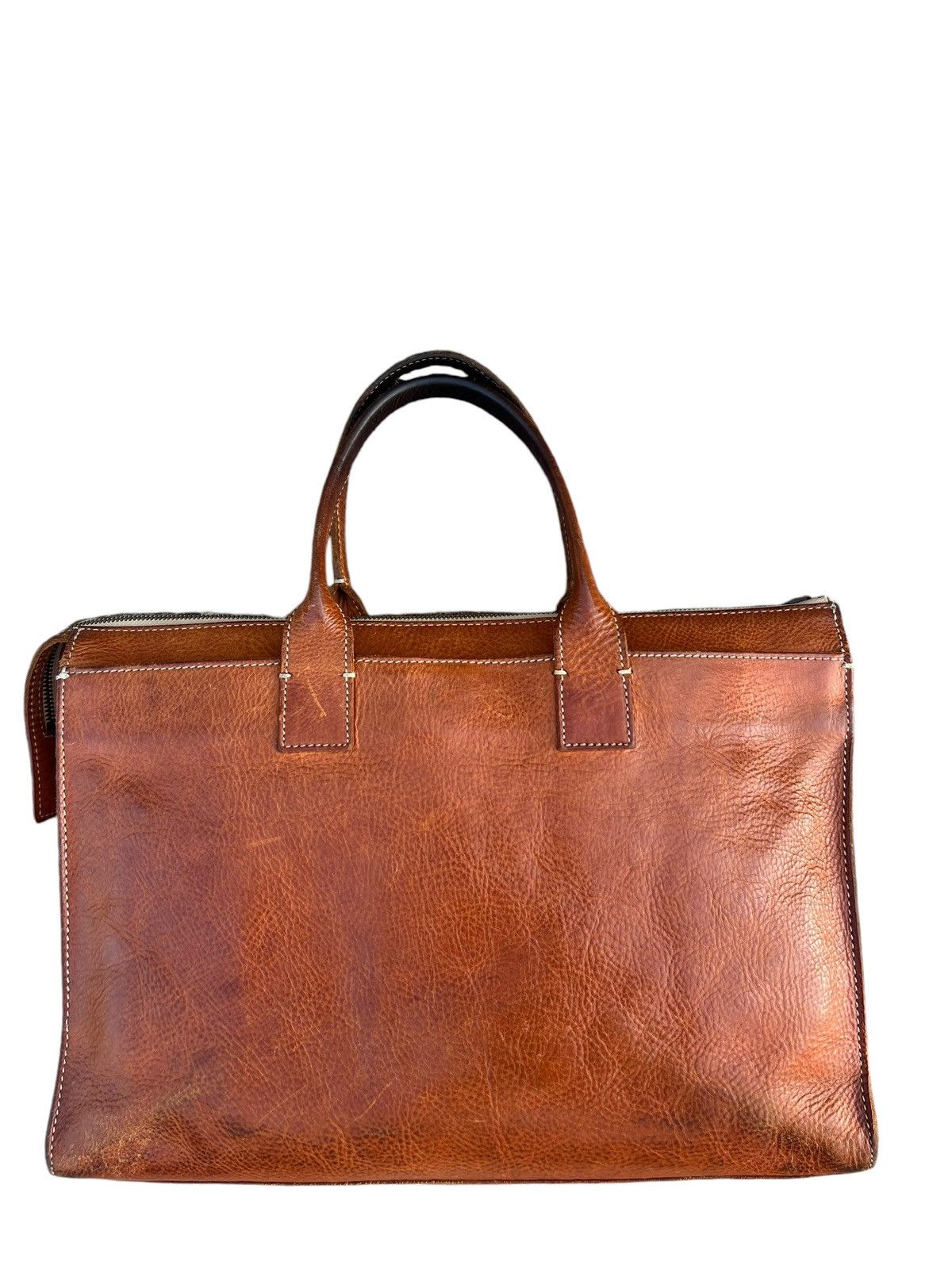 Leather dan Genten Japan Distress Muddy Patina Leather Bag Handle Size ONE SIZE - 5 Thumbnail