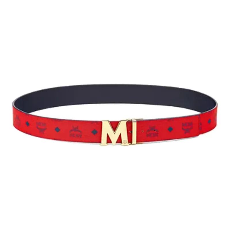 MCM o1mt1gz0225 Size: 95 / Reversible Belt in Red Size 36 - 3 Thumbnail