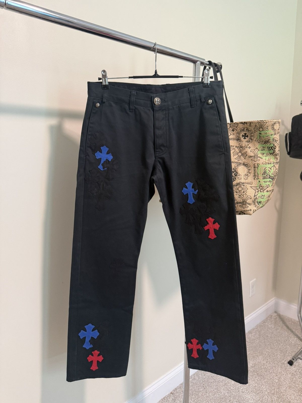 Chrome Hearts Chrome Hearts Spiderman Cross Patch Chinos Size US 32 / EU 48 - 1 Thumbnail