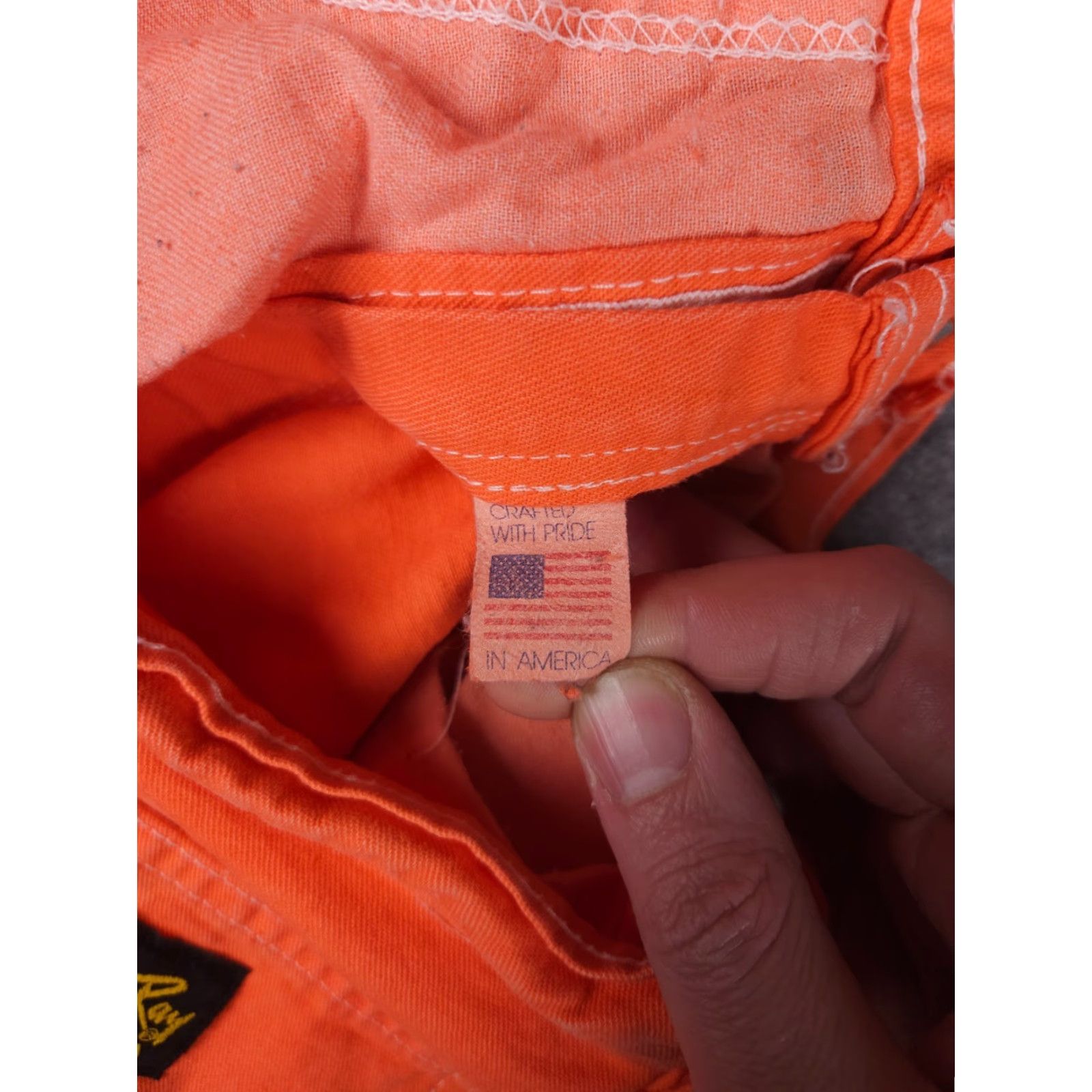 Stan Ray VINTAGE Stan Ray Carpenter Pants Regular Adults 25 x 33 Orange USA Cotton Canvas Zip Pocket Zipper Button Straight Front Workwear USA Mens Size US 26 / EU 42 - 5 Thumbnail