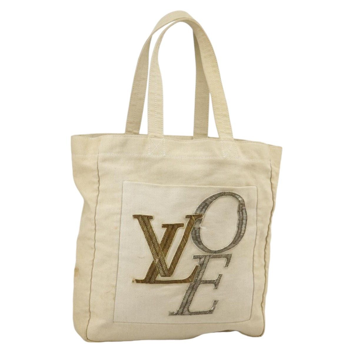 LOUIS VUITTON That's Love MM Tote Bag Canvas Beige M95388