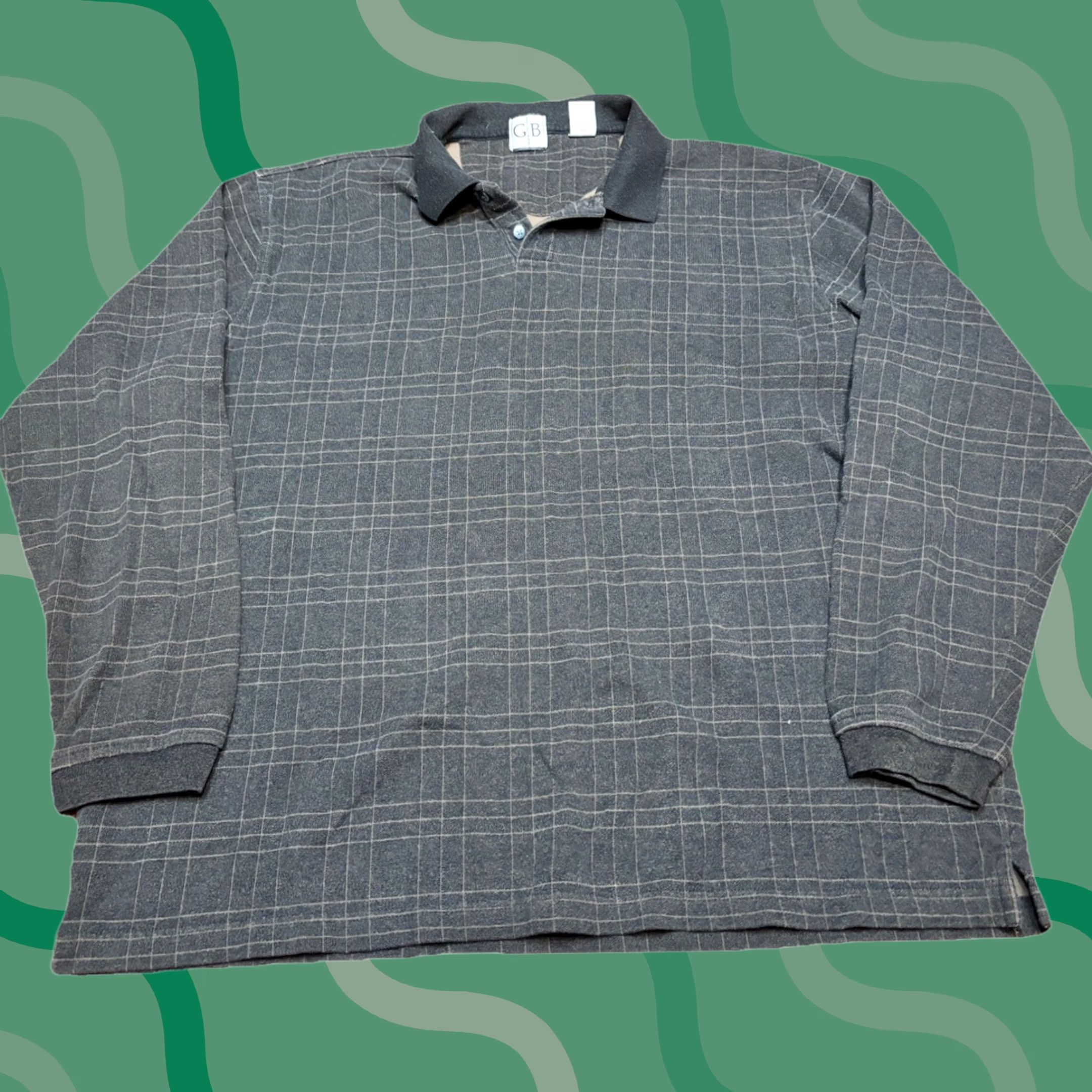 Vintage VINTAGE Natural Issue Polo Shirt Mens XL Brown Plaid Long Sleeve 90s Rugby Aztec Size US XL / EU 56 / 4 - 1 Thumbnail
