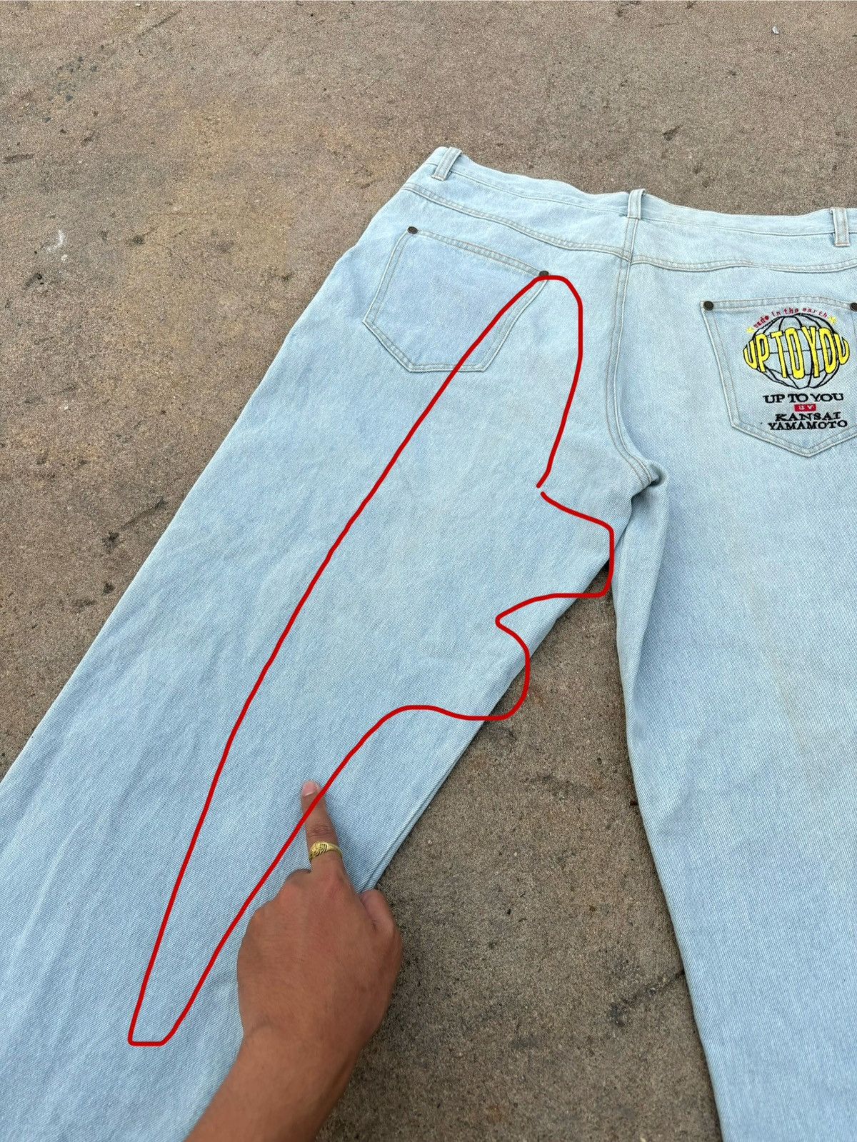 Kansai Yamamoto Rare Kansai Yamamoto Light Blue Jeans Size US 35 - 21 Thumbnail