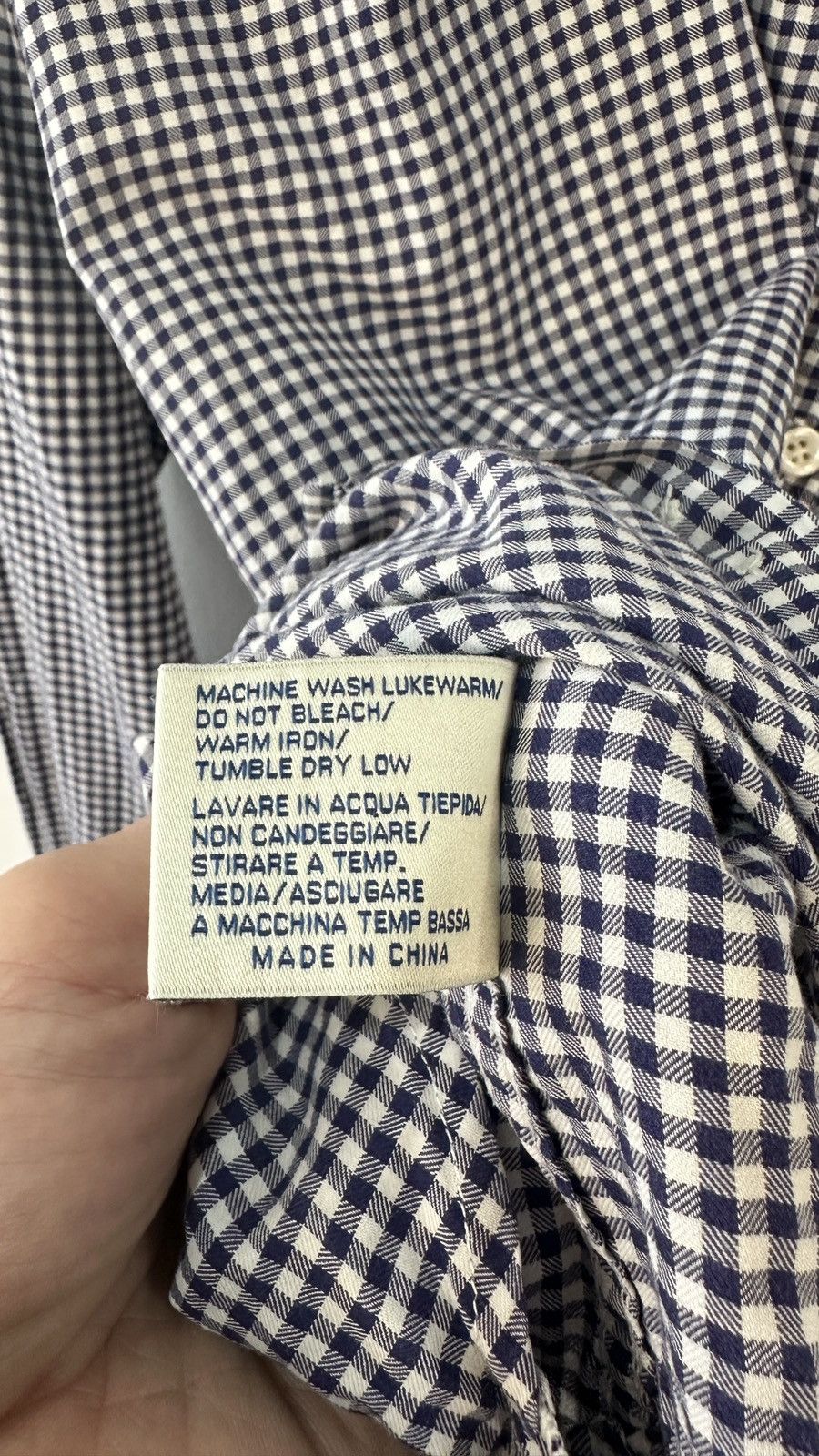 Boggi Boggi Milano Shirt M Gingham Check Easy Formal Custom Fit Size US M / EU 48-50 / 2 - 12 Thumbnail