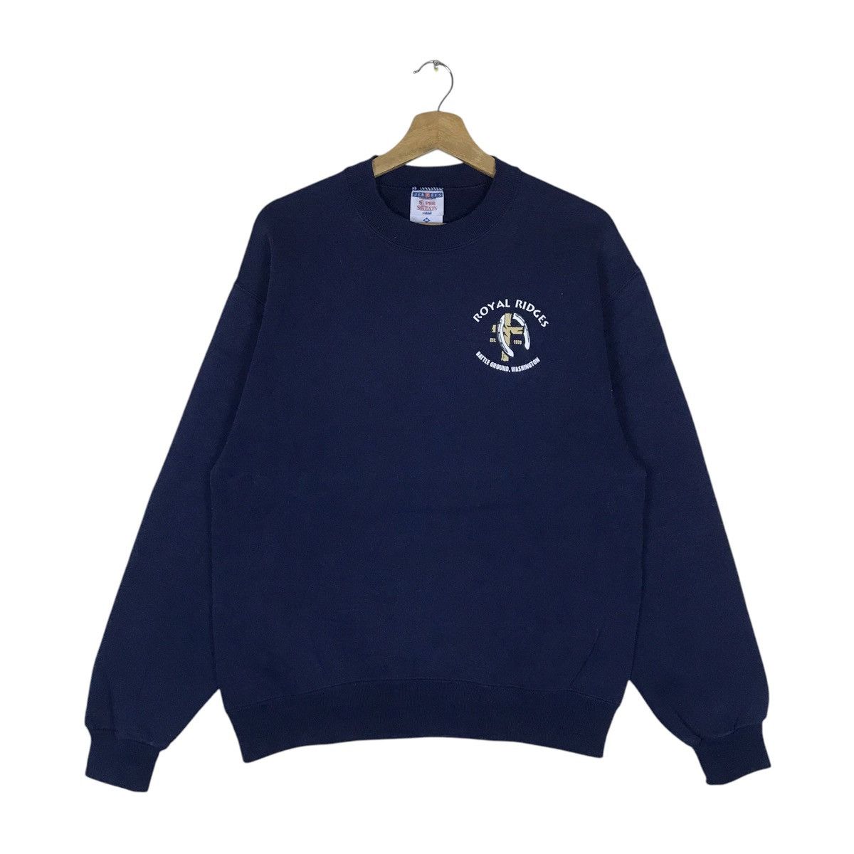 Jerzees Vintage Jerzees Royal Ridges Pullover Jumper Sweatshirt Size US M / EU 48-50 / 2 - 1 Thumbnail