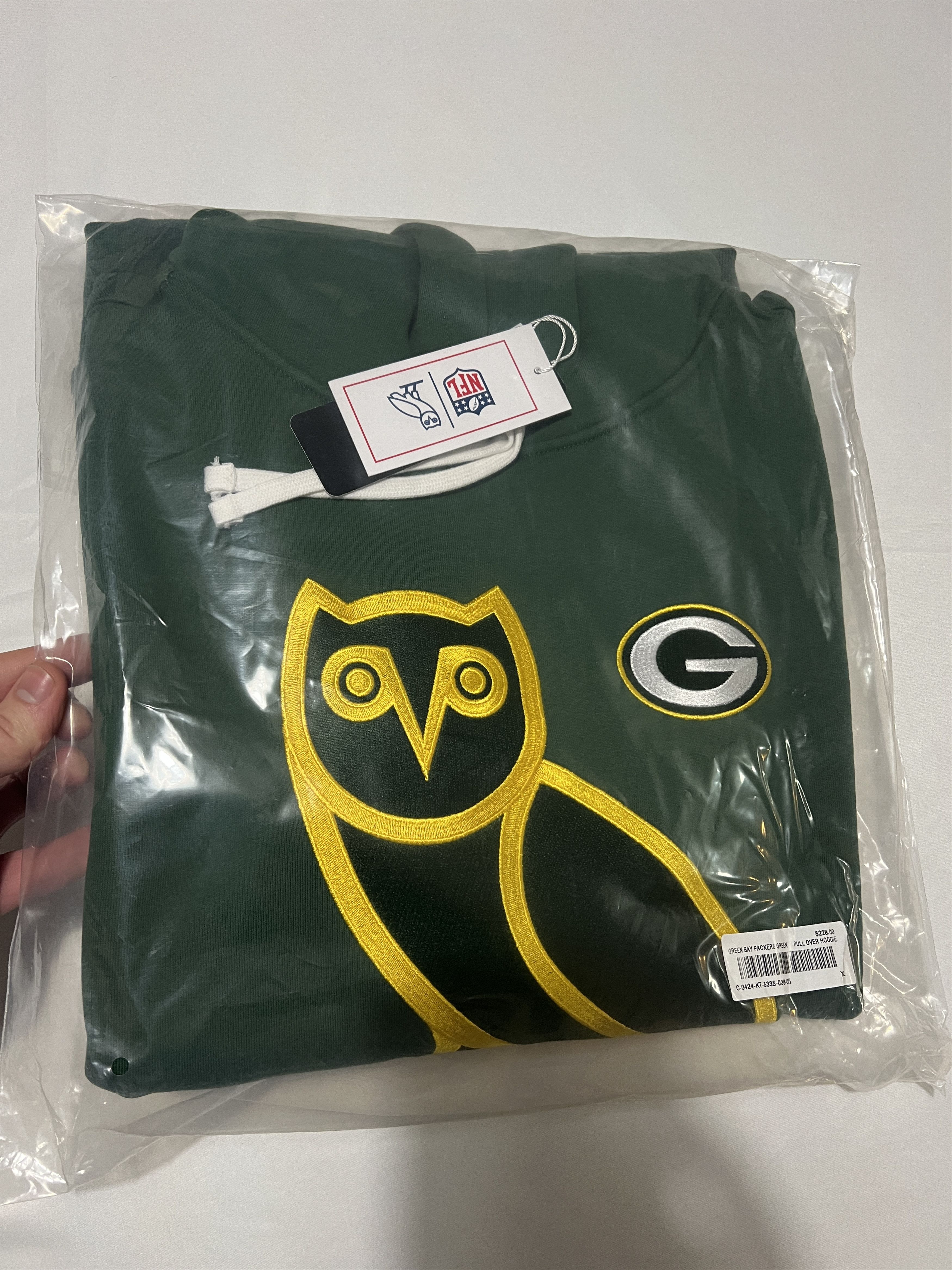 Drake OVO x NFL Green Bay Packers Icon Team OG Owl Hoodie Size US XL / EU 56 / 4 - 1 Thumbnail
