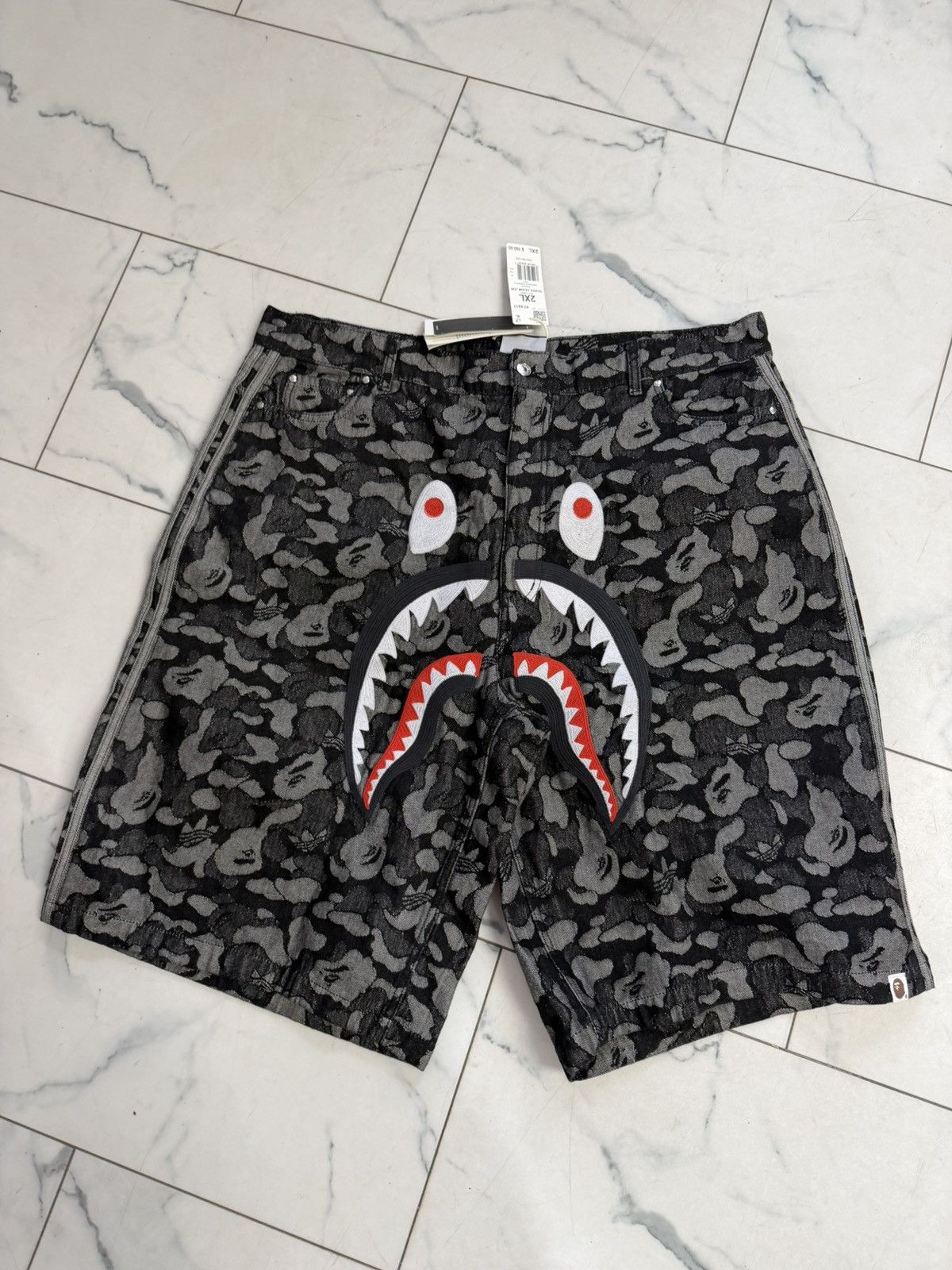 Bape Bape X Adidas Denim Shorts Size US 42 / EU 58 - 1 Thumbnail