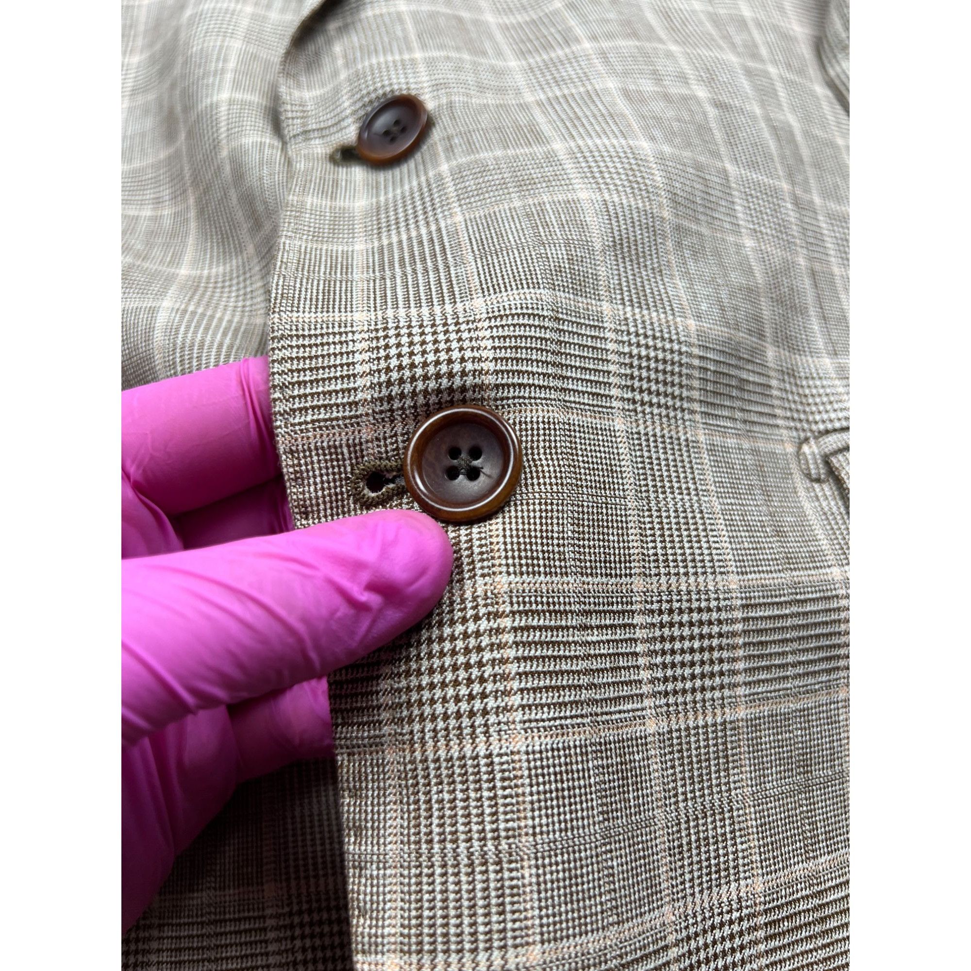 Loro Piana Flannel Bay Napoli Ing Loro Piana Linen Blend Blazer (Y0880) Size 40R - 4 Thumbnail