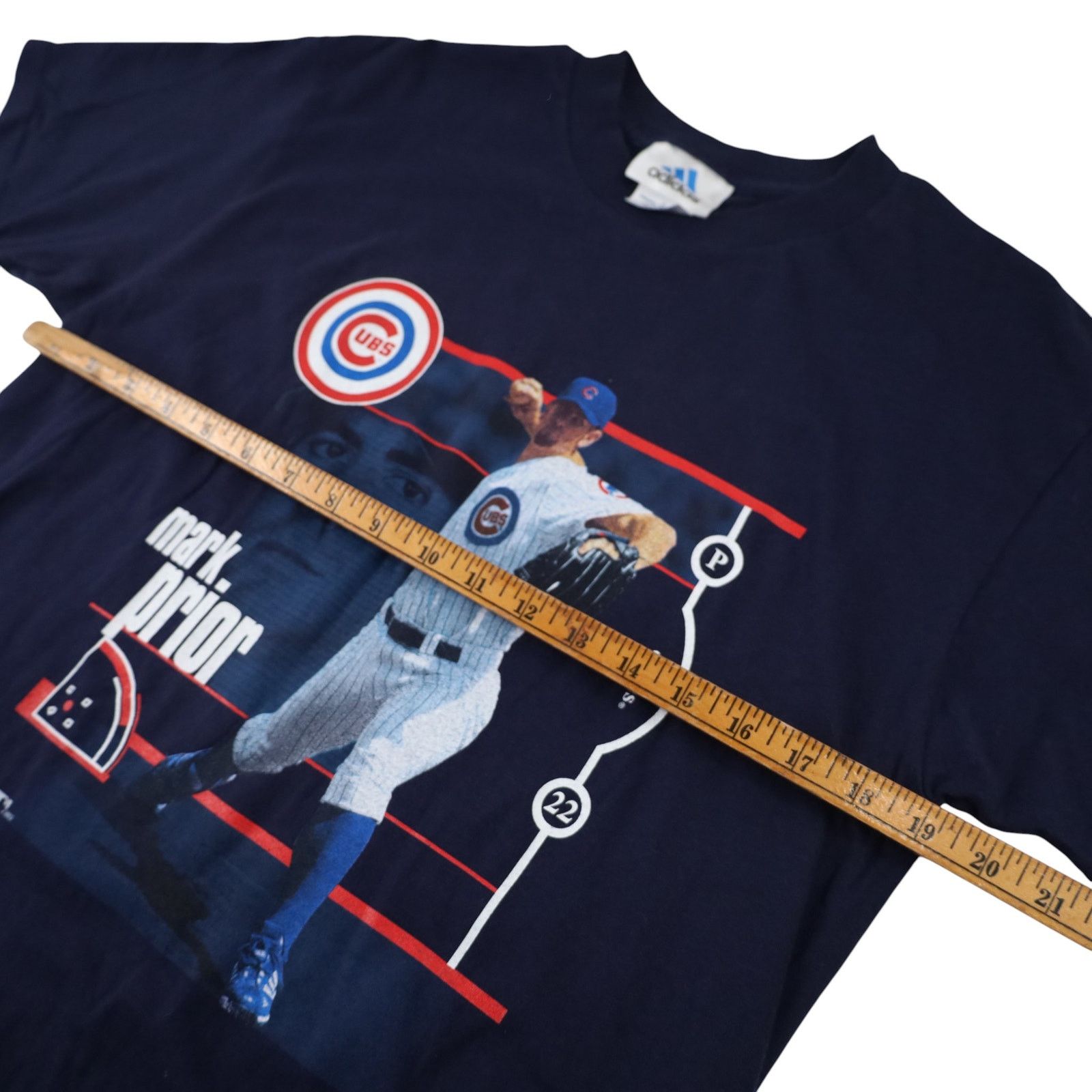 Adidas × MLB × Vintage Vintage Adidas Chicago Cubs Mark Prior Graphic T Shirt Size US M / EU 48-50 / 2 - 6 Thumbnail