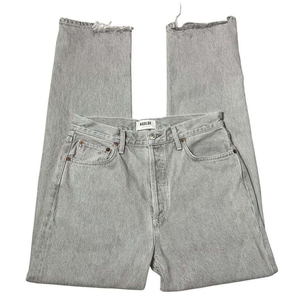 Agolde AGOLDE 90s High Rise Pinch Waist Straight Leg Grey Jeans Si Size 28" / US 6 / IT 42 - 4 Thumbnail