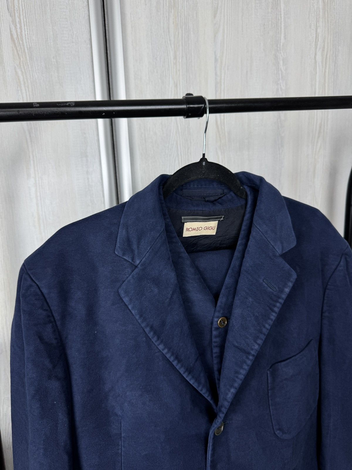 Romeo Gigli Romeo Gigli 3 pieces faded blue velour cotton suit size 50 Size 40R - 10 Thumbnail
