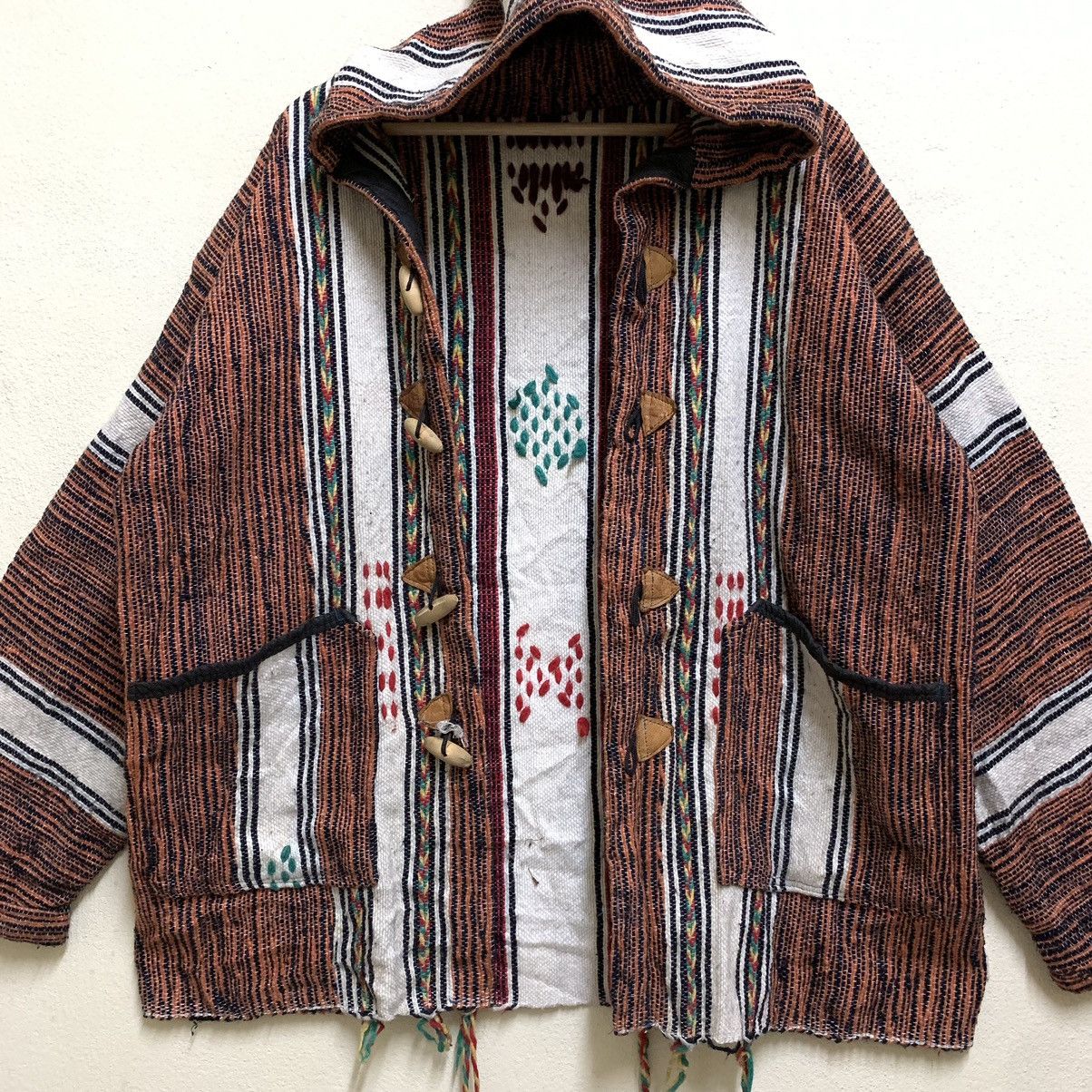 Handmade × Vintage Vintage MOROCCAN BOHEMIAN Handmade Wool ethnic Jacket Size US XL / EU 56 / 4 - 3 Thumbnail