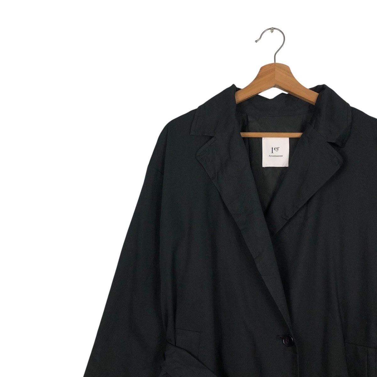 Japanese Brand 🔥RICH BLACK LONG JACKET 1er ARRONDISSEMENT ISSEY MIYAKE Size US M / EU 48-50 / 2 - 8 Thumbnail
