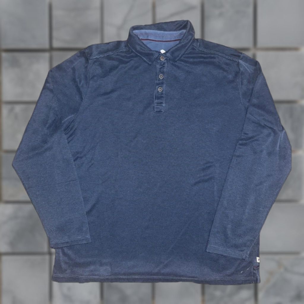 Tommy Bahama TOMMY BAHAMA Long Sleeve Polo Shirt Blue Mens L 23x27 Soft Knit Casual Size US L / EU 52-54 / 3 - 1 Thumbnail