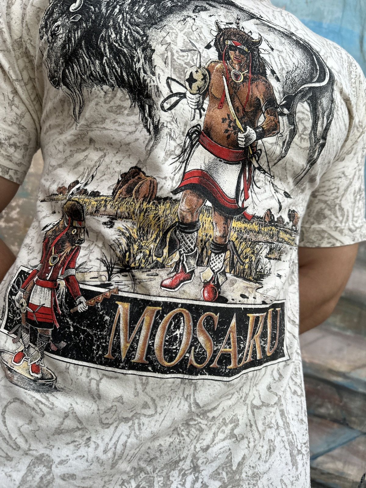 Vintage Vintage 00s Mosairu Native American Montana Fur y2k Buffalo Size US M / EU 48-50 / 2 - 2 Thumbnail