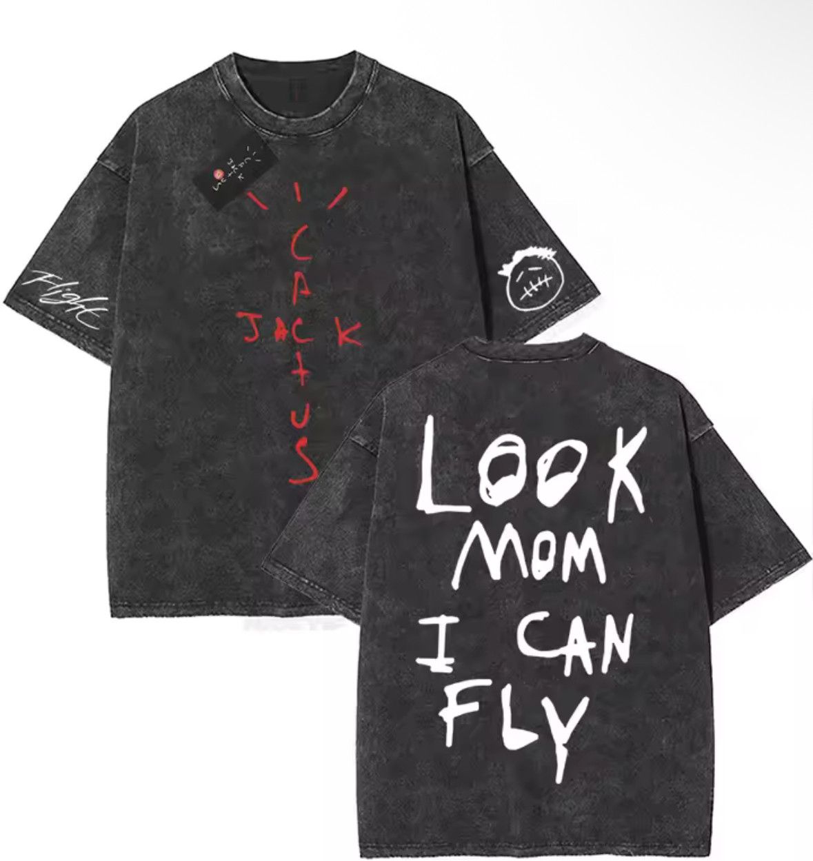 Other Y2K Jack Can Fly Letter Print Washed Short Sleeve T-Shirt Size US S / EU 44-46 / 1 - 1 Thumbnail