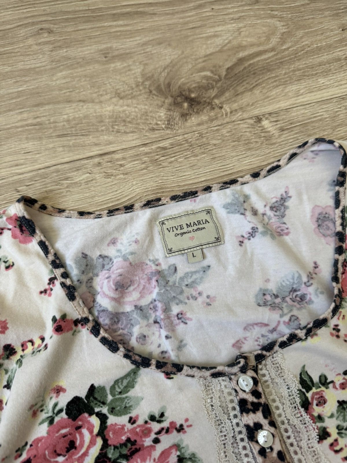 Designer Vintage + Vive Maria + Cute Floral Print Night Dress Size L / US 10 / IT 46 - 4 Thumbnail