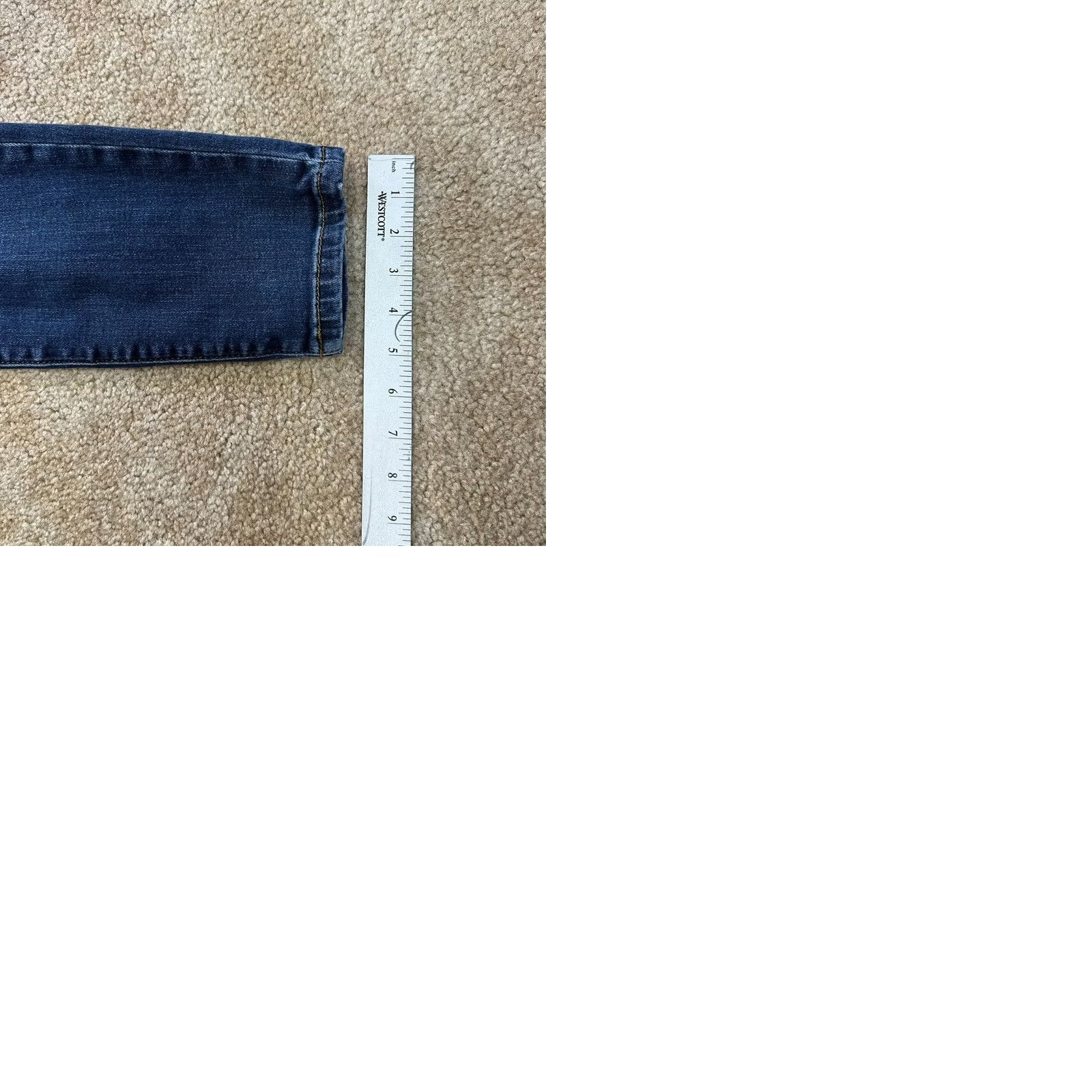 Denime Judy Blue Jeans Women's Slim Fit 3/26 Blue Denim Mid Rise Stretch 5-Pocket Inseam 29 in Dark Wash Size 26" / US 2 / IT 38 - 9 Thumbnail