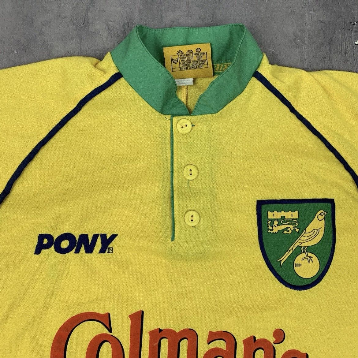 PONY Rare! #10 Norwich City Pony Vintage Soccer Jersey 1997 Size US S / EU 44-46 / 1 - 6 Thumbnail