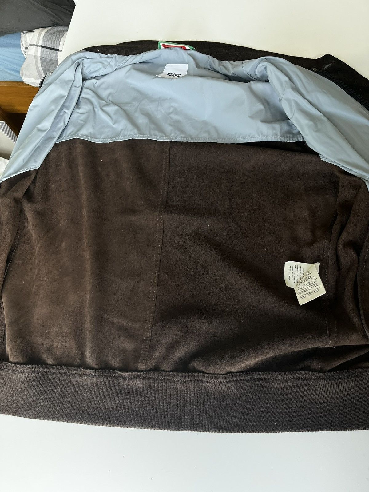Moschino Moschino Suede Leather Varsity Bomber Jacket Made In Italy Size US S / EU 44-46 / 1 - 12 Thumbnail
