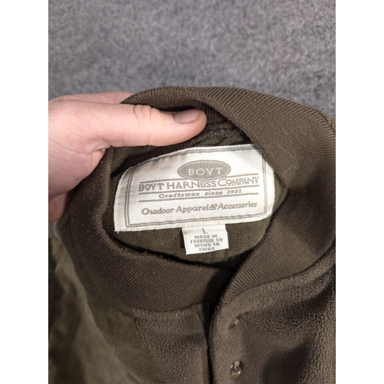 Vintage Boyt Harness Company Padded Henley Jacket Mens L Green Bomber Jacket Outdoor Hunting Shirt Size US L / EU 52-54 / 3 - 4 Thumbnail