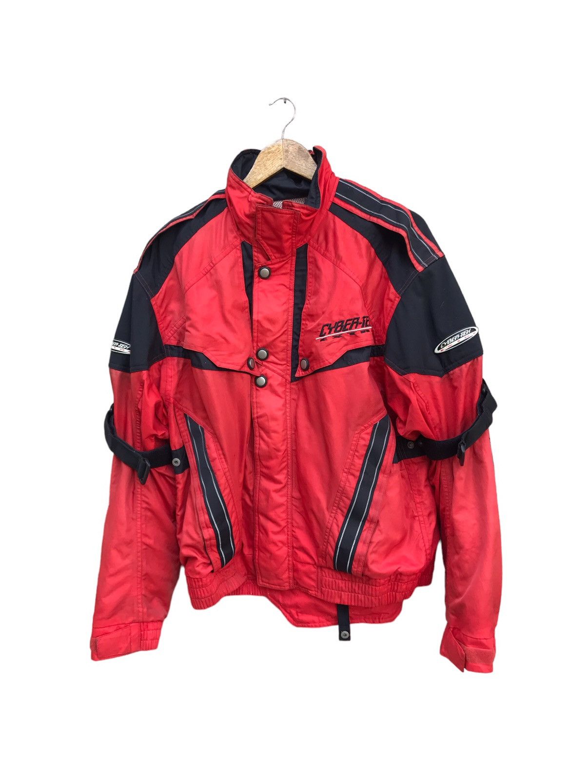 Vintage × Yamaha RARE YAMAHA RACING JACKET CYBER TEX RIDER SUN FADED Size US L / EU 52-54 / 3 - 1 Thumbnail