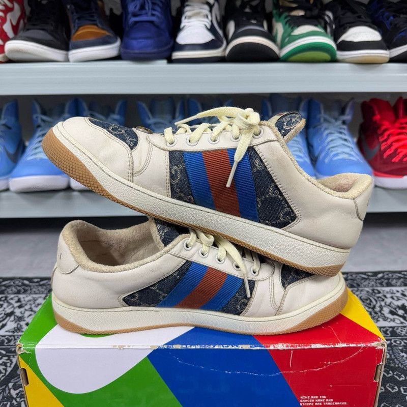 Gucci Gucci Screener Denim Sneakers for Men - Size US 8 / EU 41 - 8 Thumbnail